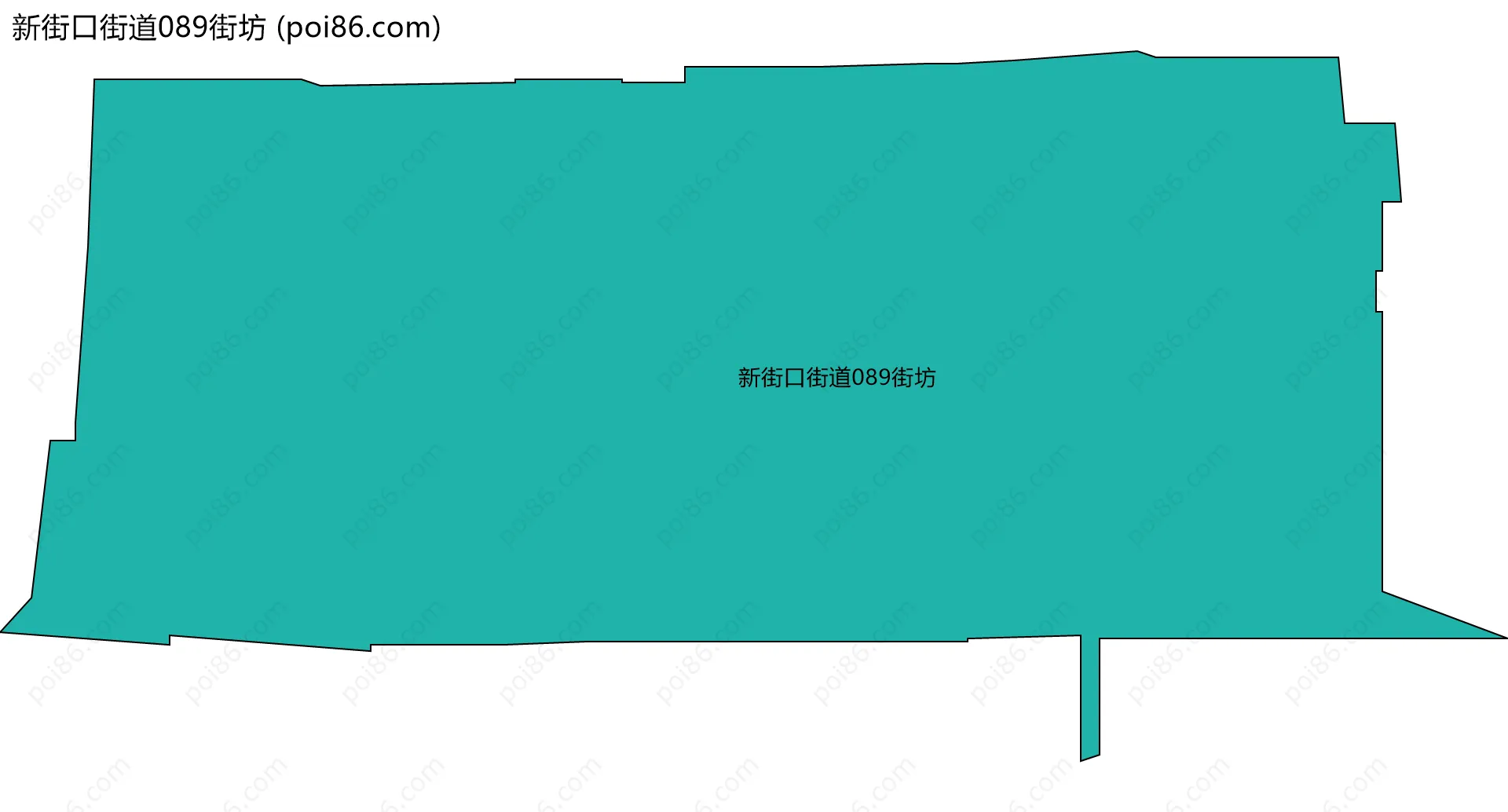 新街口街道089街坊边界地图