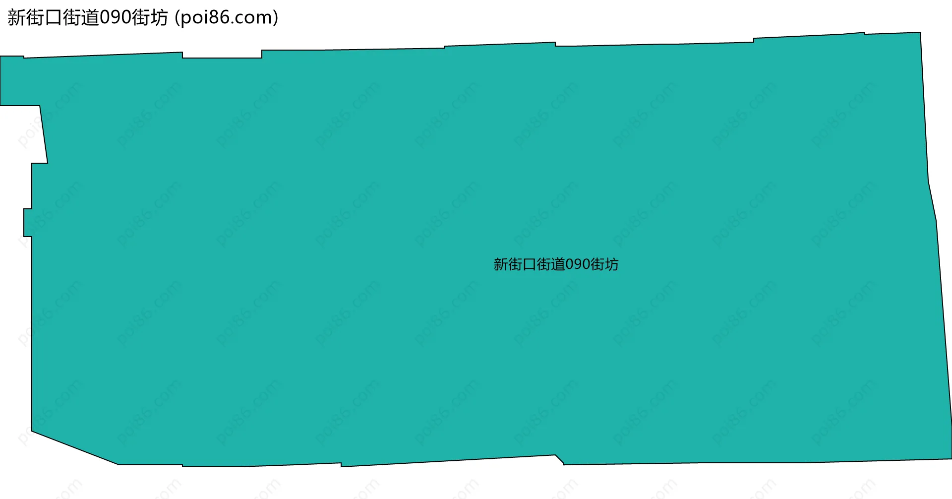 新街口街道090街坊边界地图