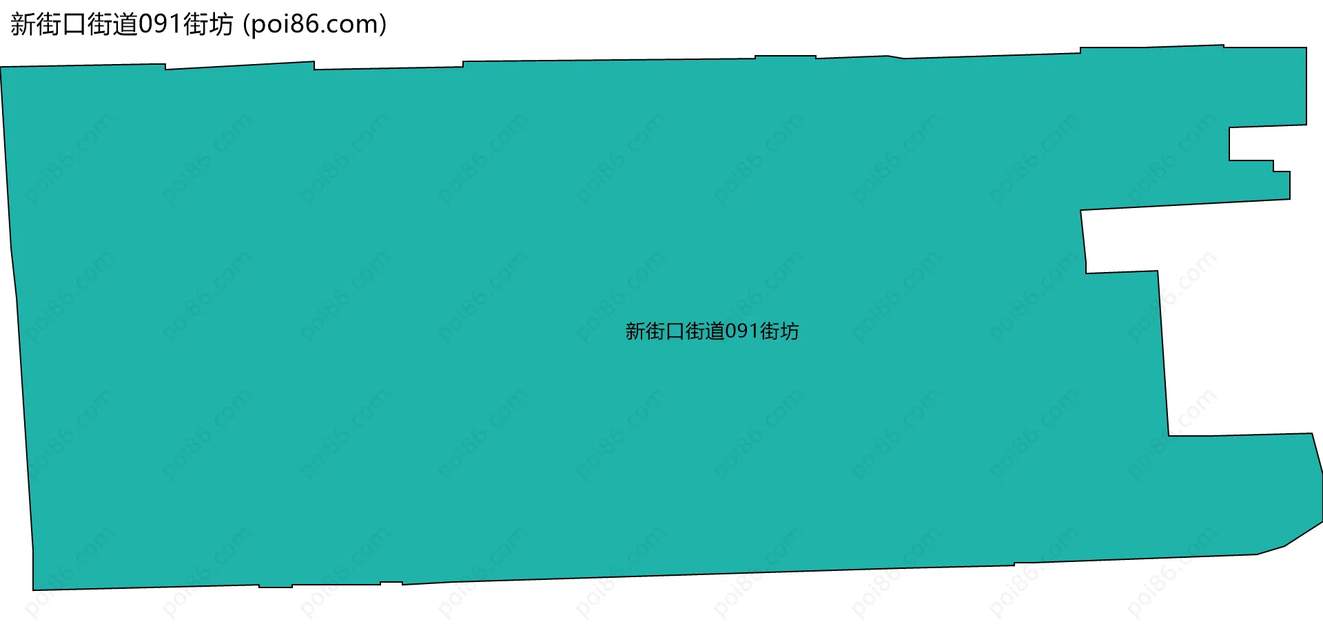 新街口街道091街坊边界地图