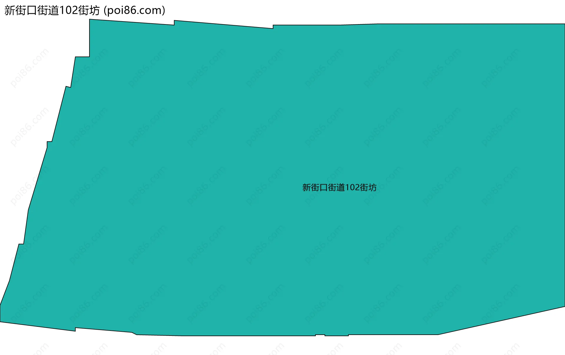 新街口街道102街坊边界地图