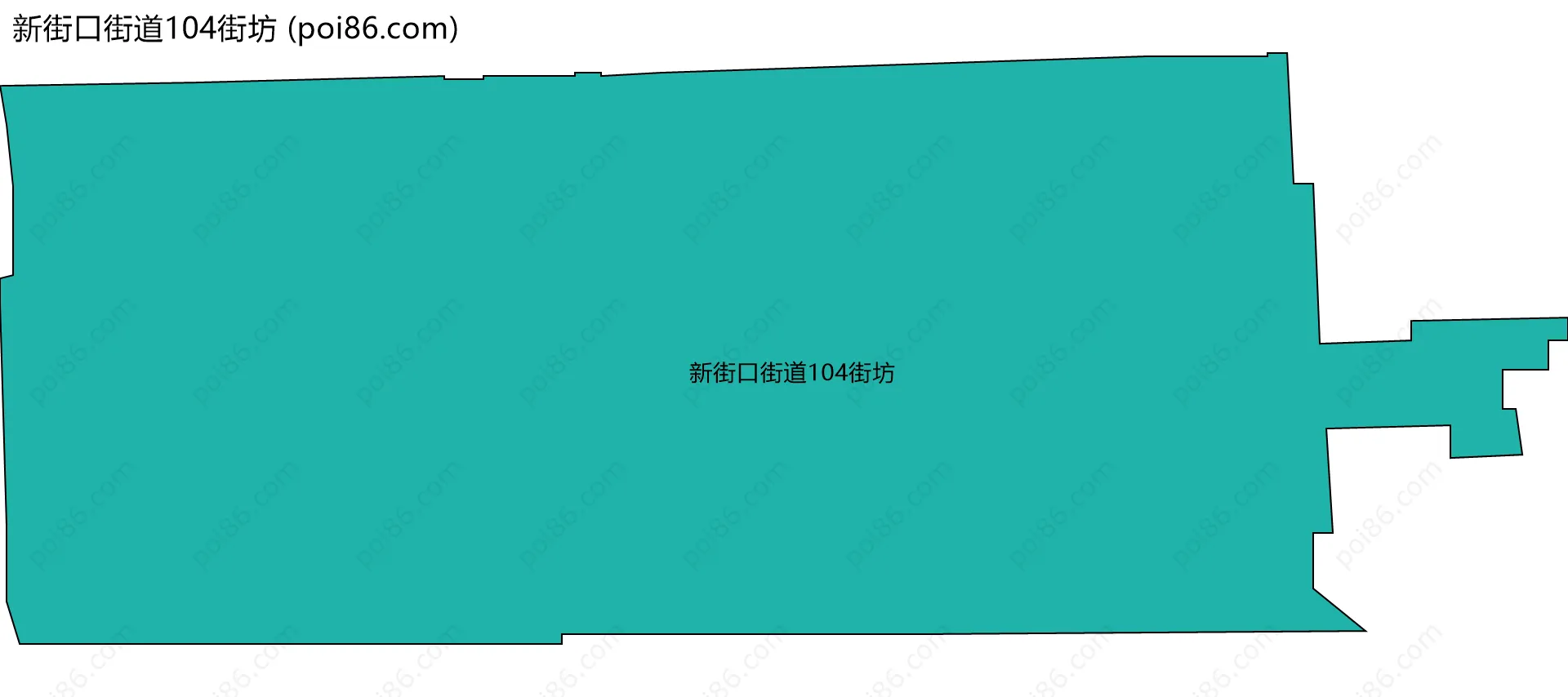 新街口街道104街坊边界地图