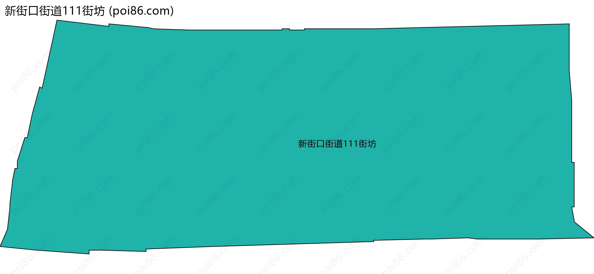 新街口街道111街坊边界地图