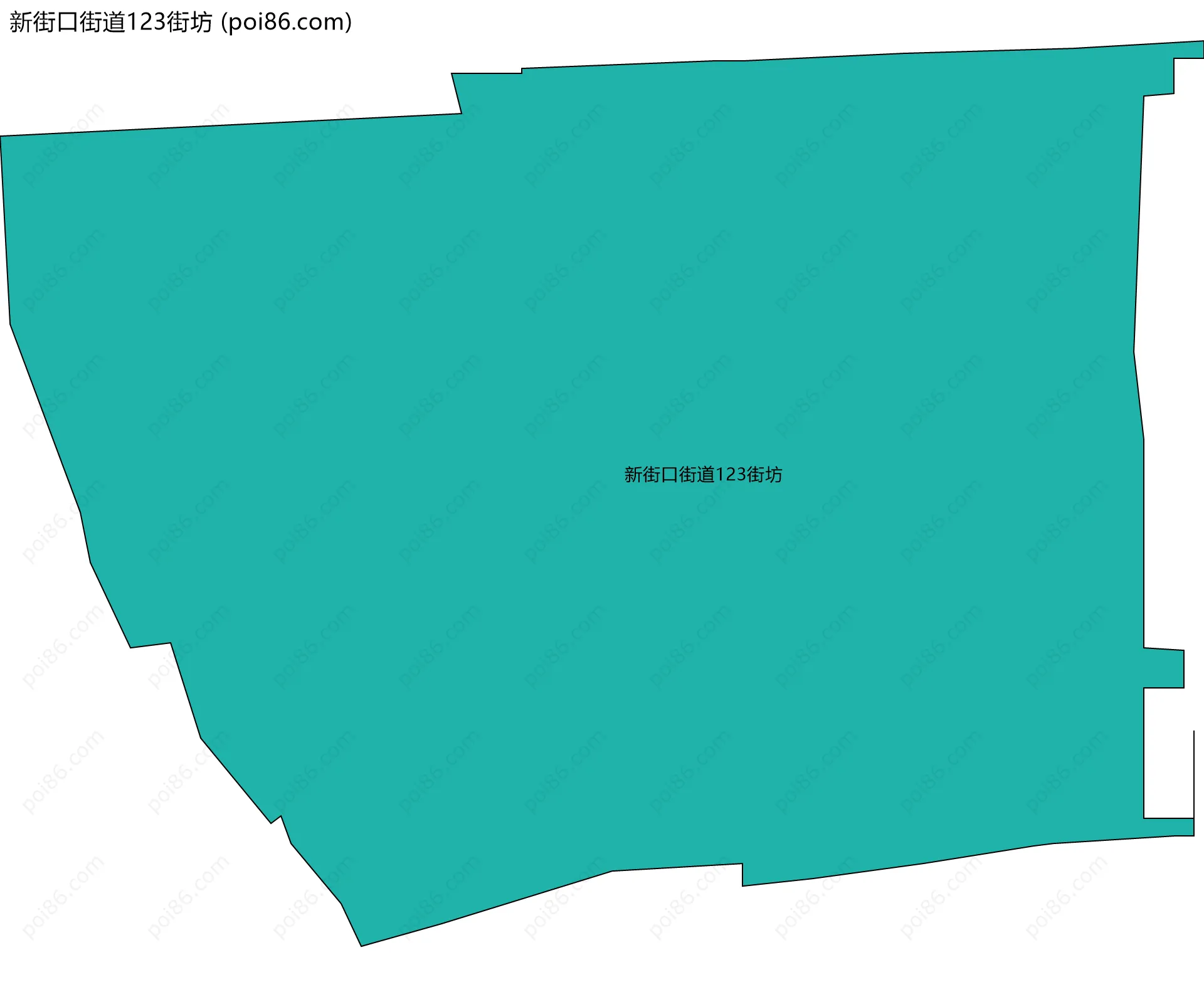 新街口街道123街坊边界地图
