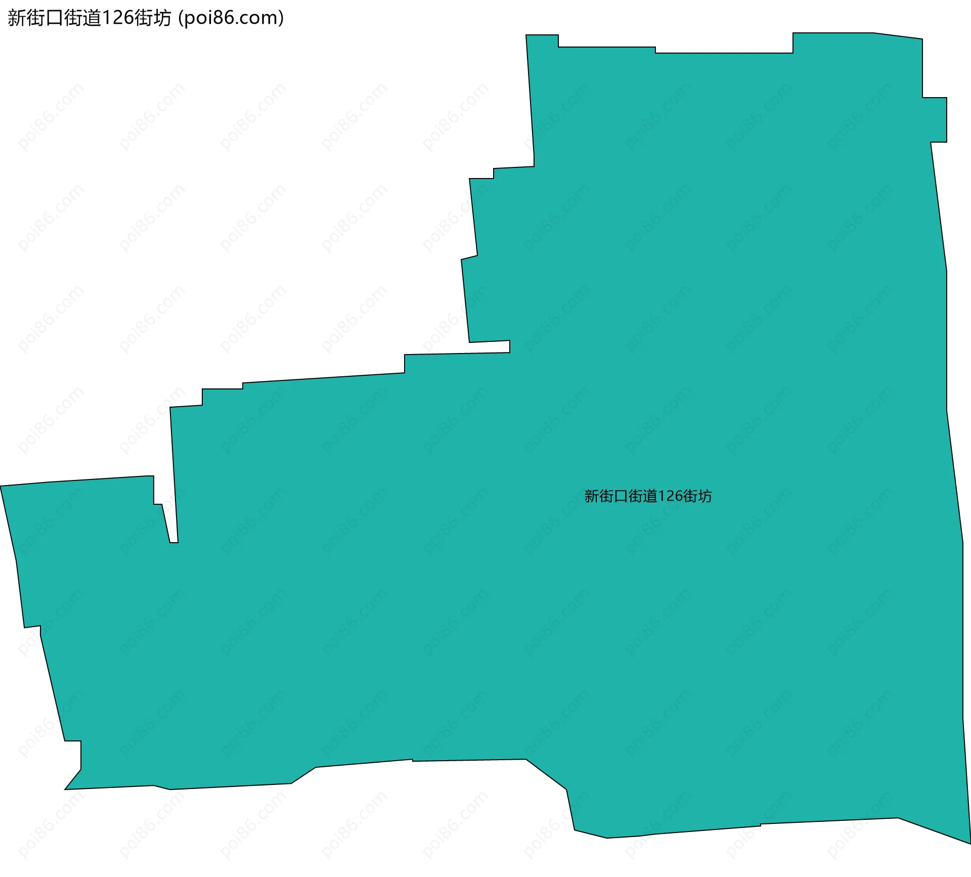 新街口街道126街坊边界地图