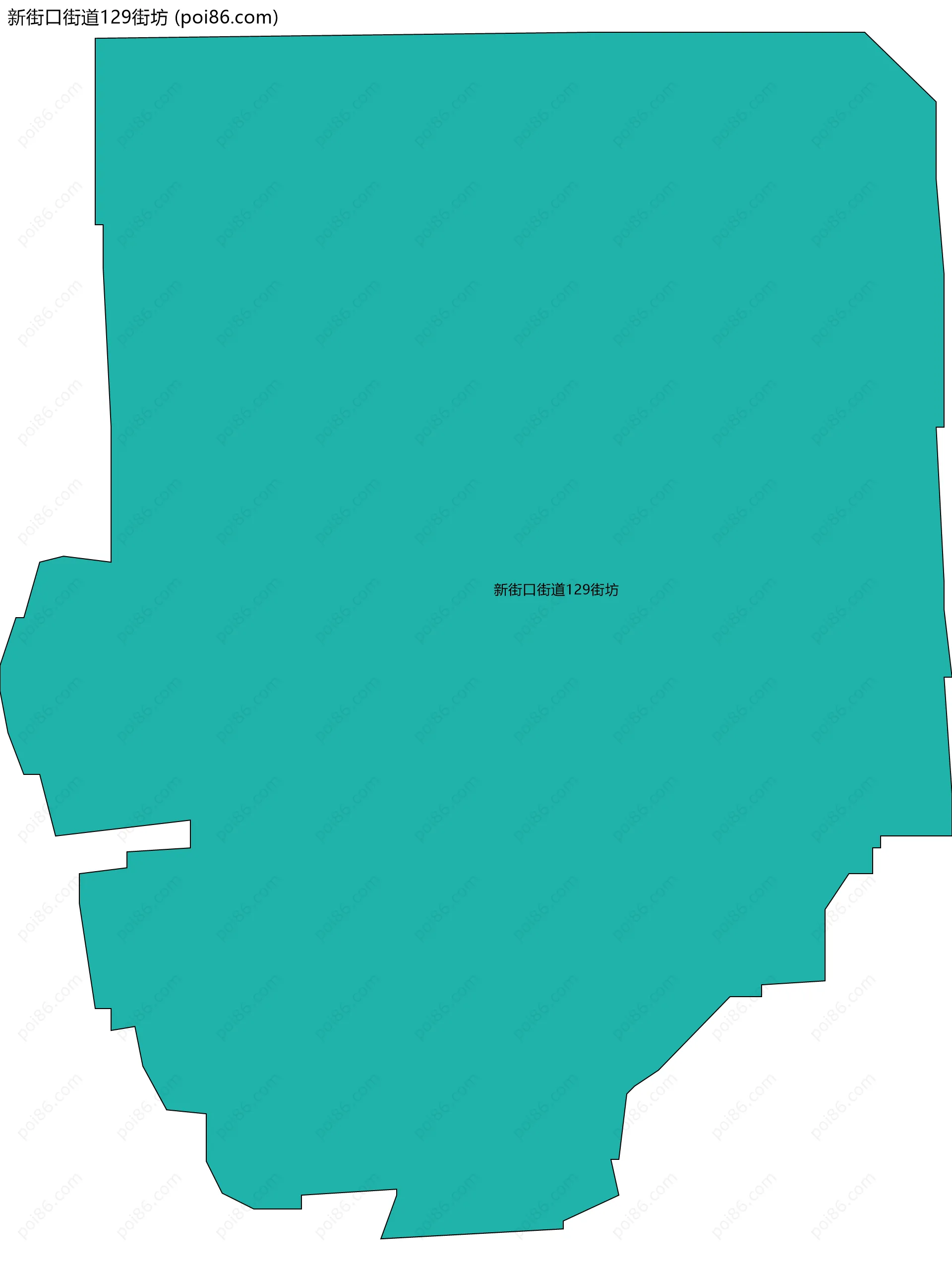 新街口街道129街坊边界地图