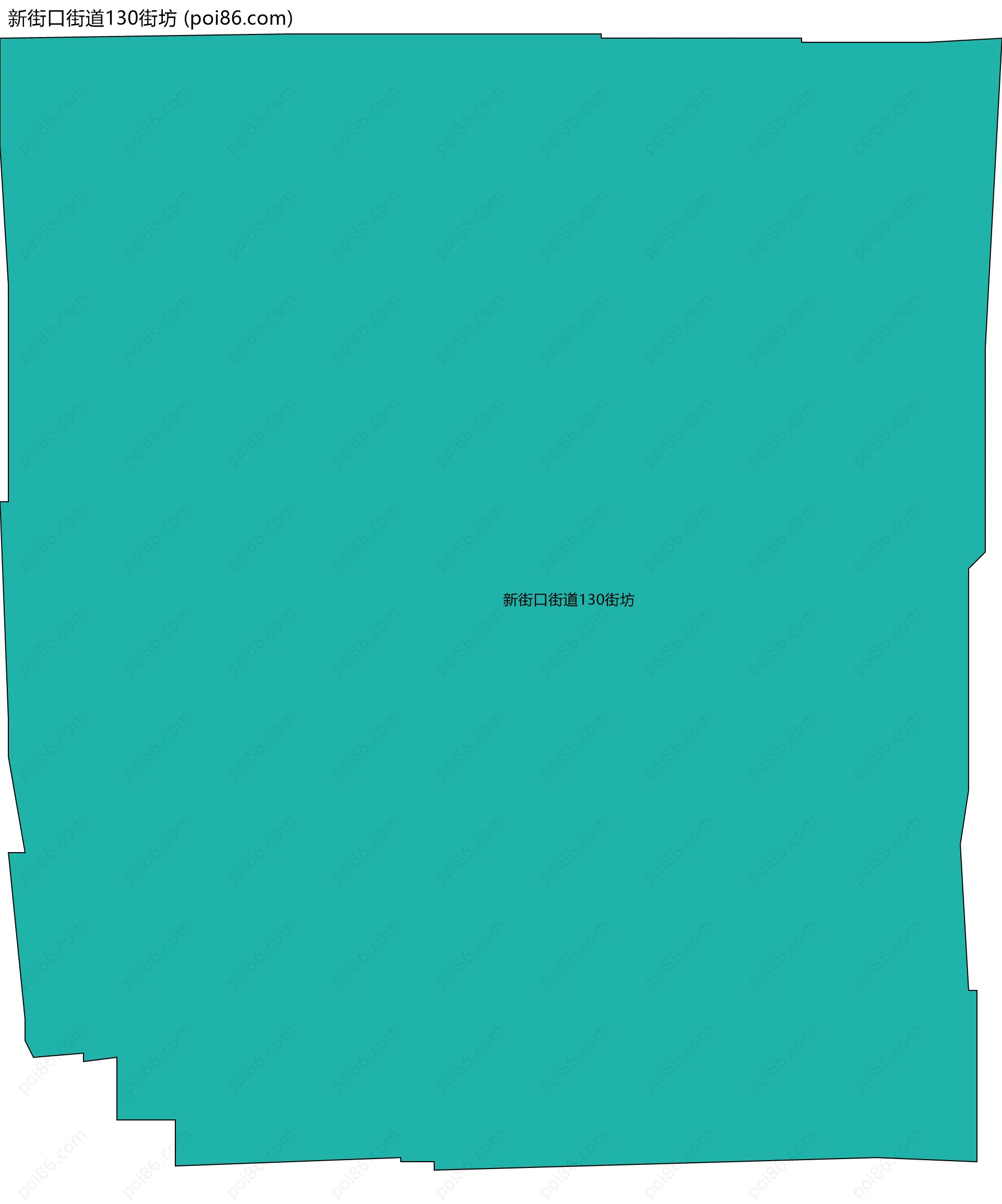 新街口街道130街坊边界地图