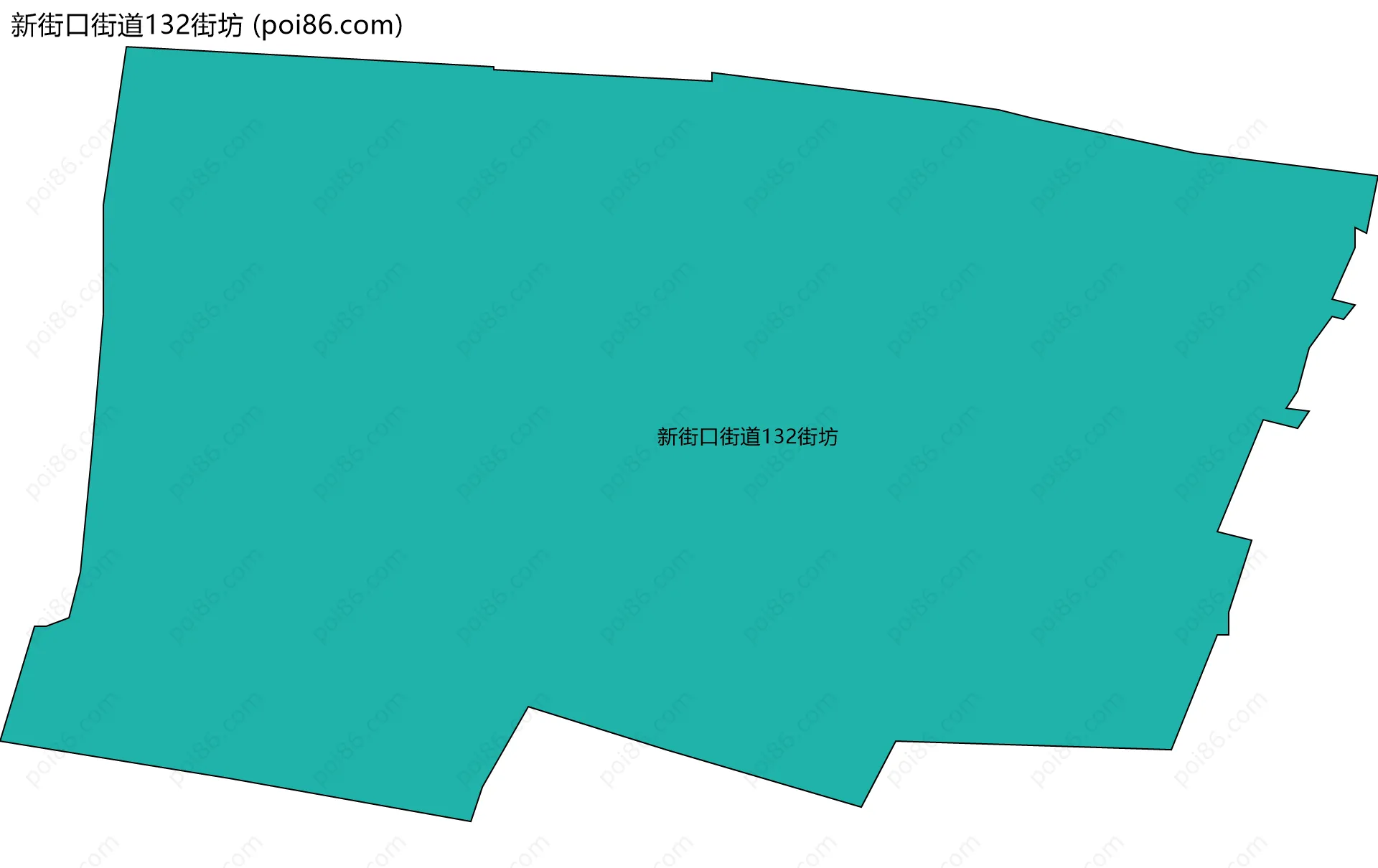 新街口街道132街坊边界地图