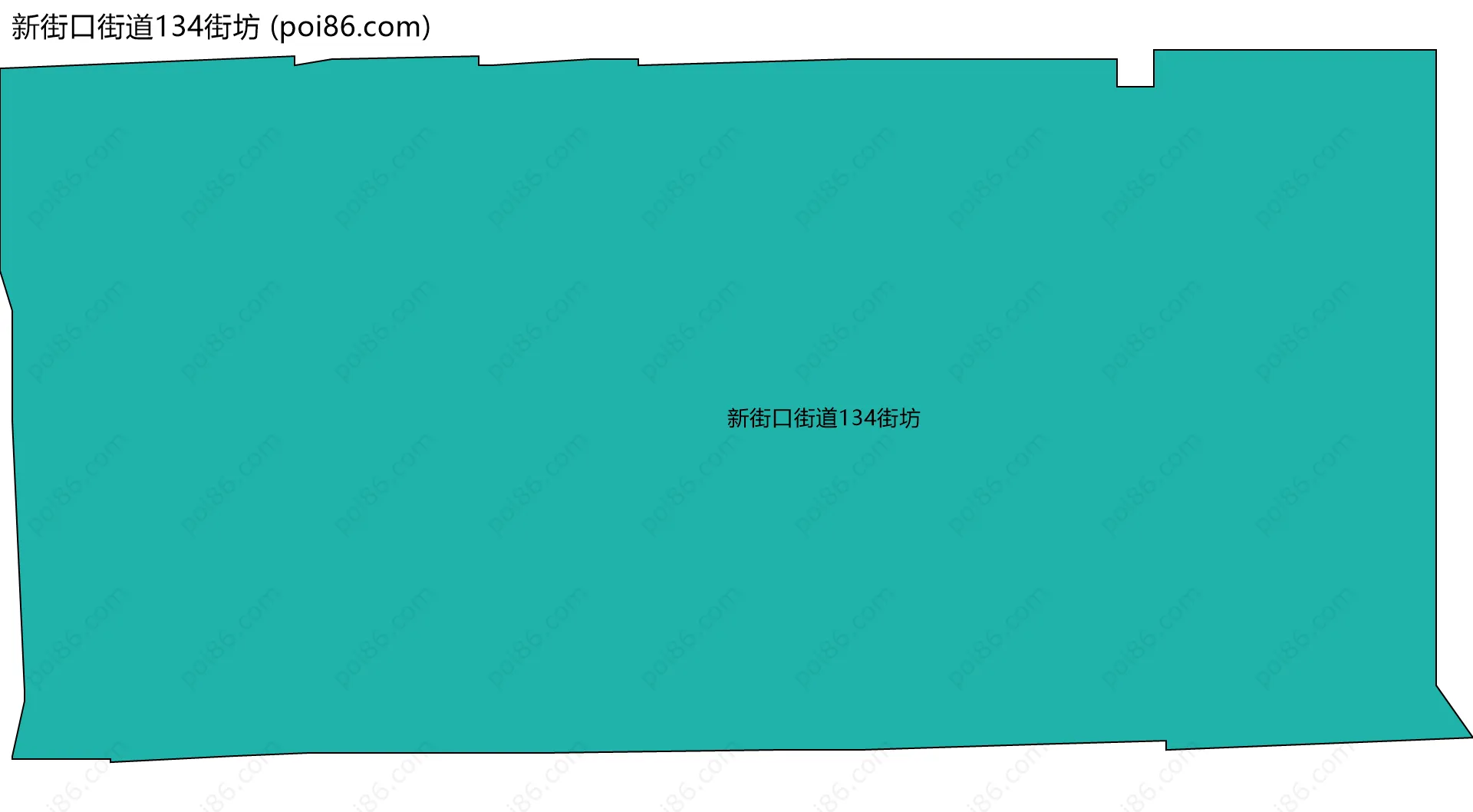 新街口街道134街坊边界地图