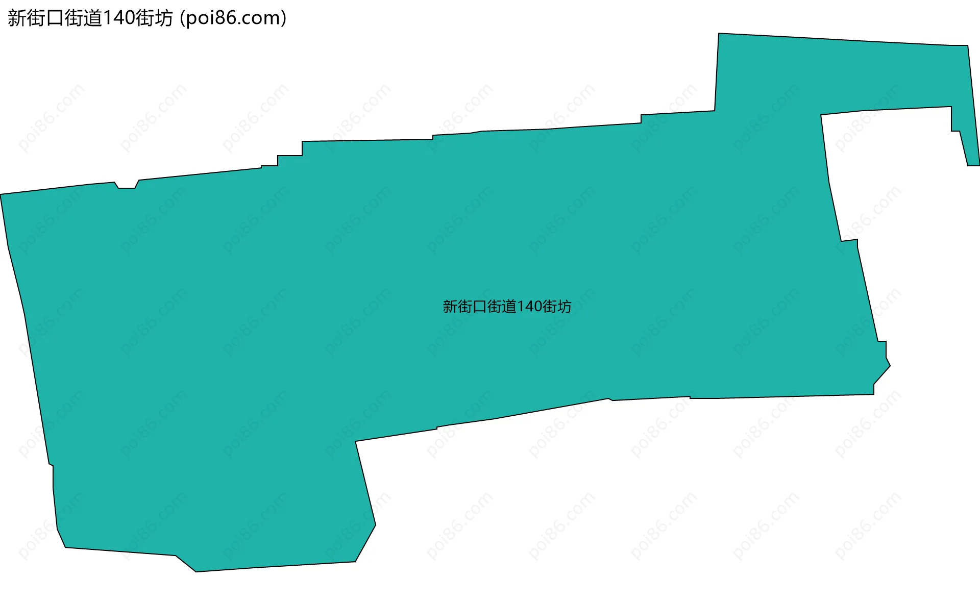 新街口街道140街坊边界地图