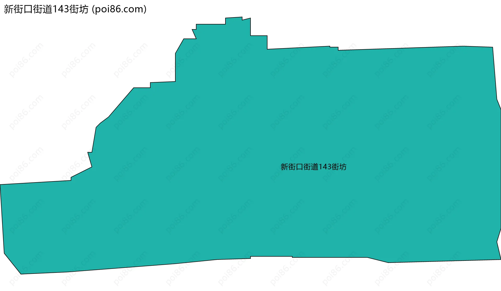 新街口街道143街坊边界地图