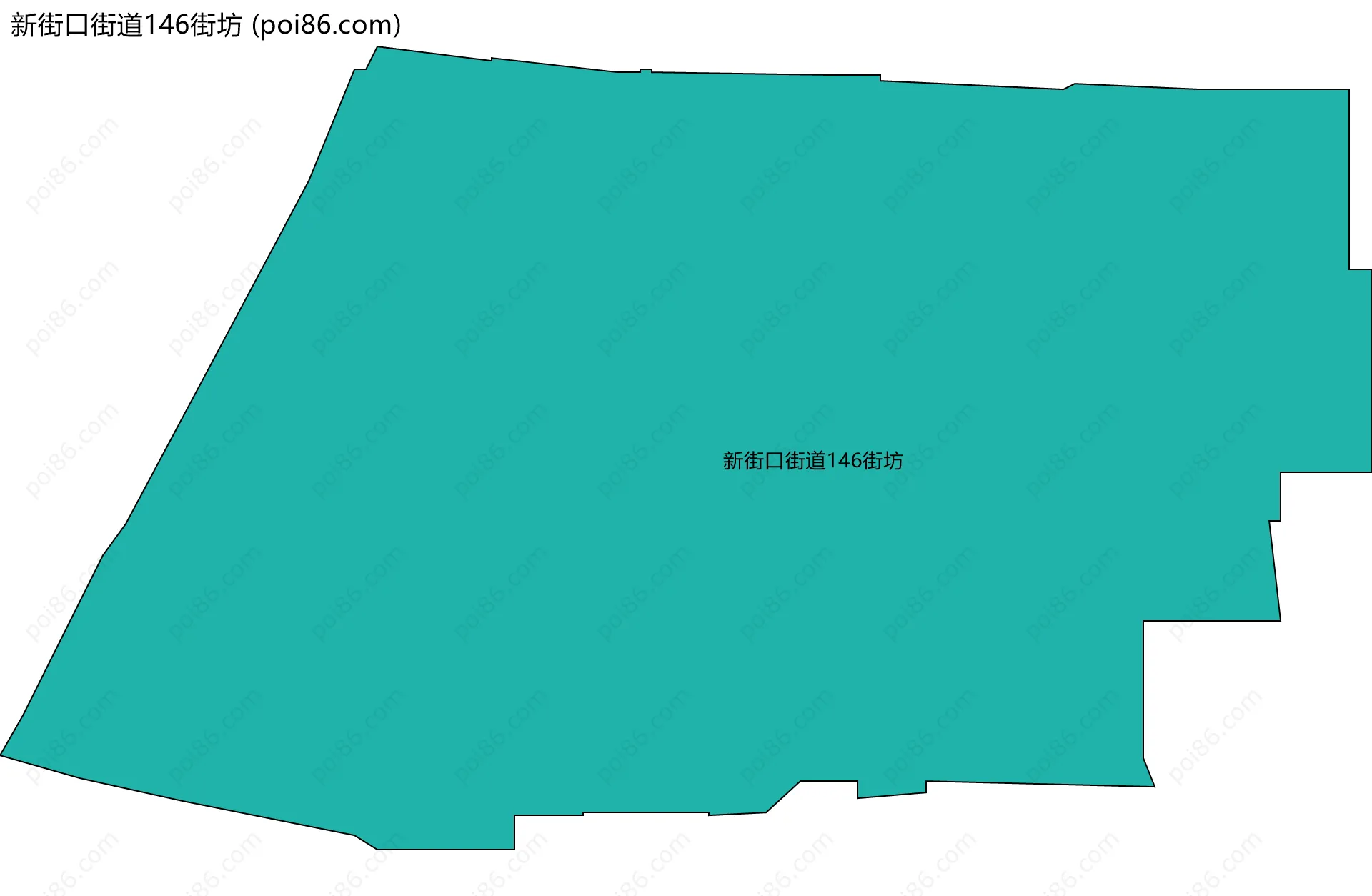 新街口街道146街坊边界地图