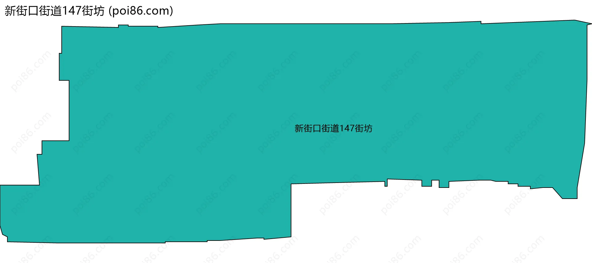 新街口街道147街坊边界地图