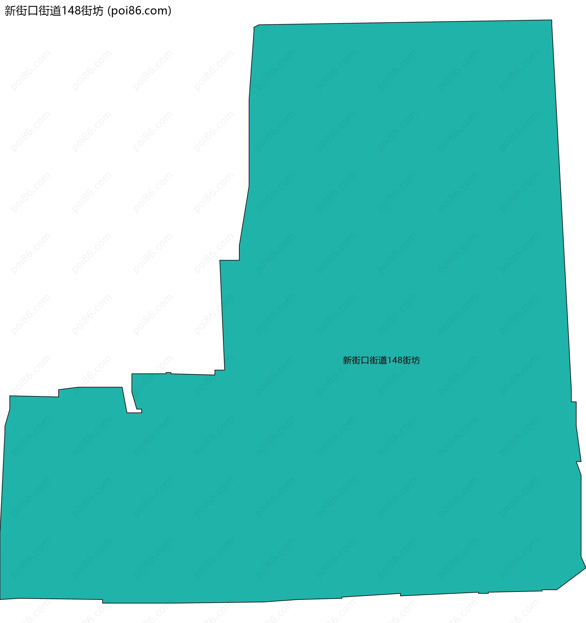 新街口街道148街坊边界地图