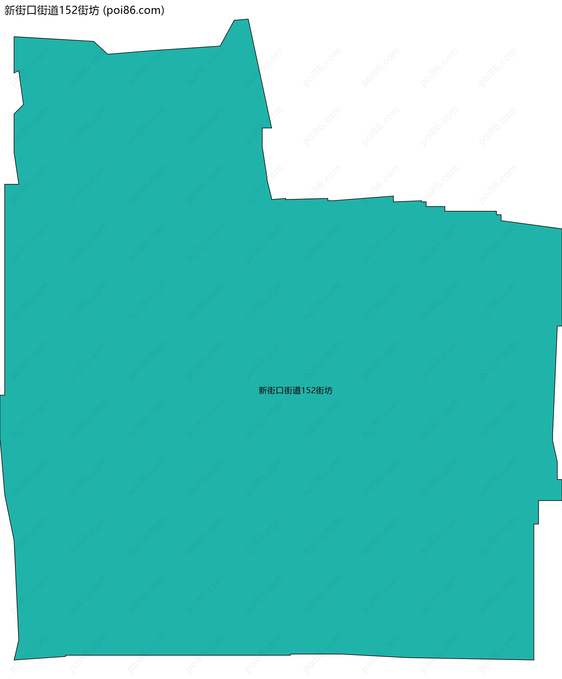 新街口街道152街坊边界地图