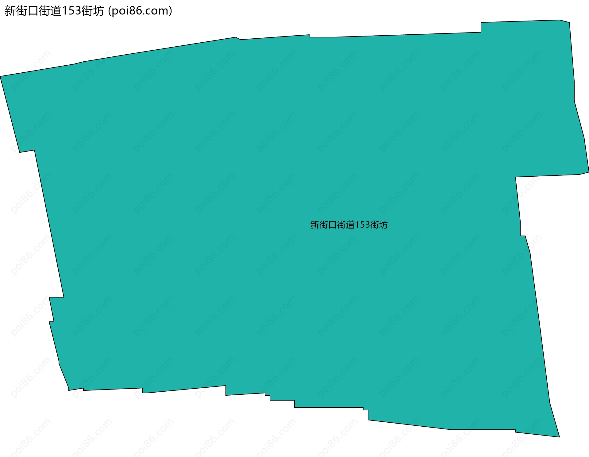 新街口街道153街坊边界地图