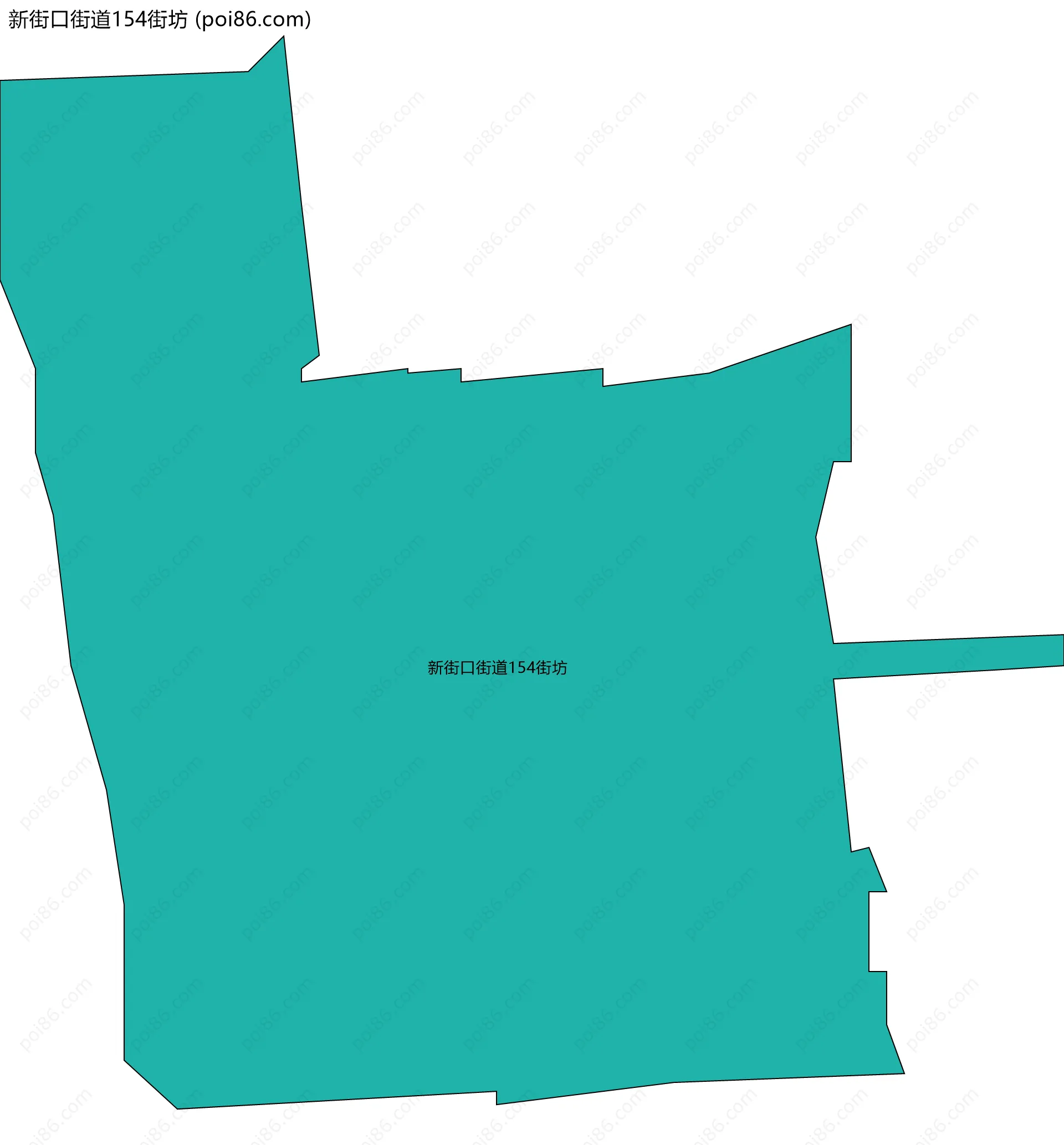 新街口街道154街坊边界地图