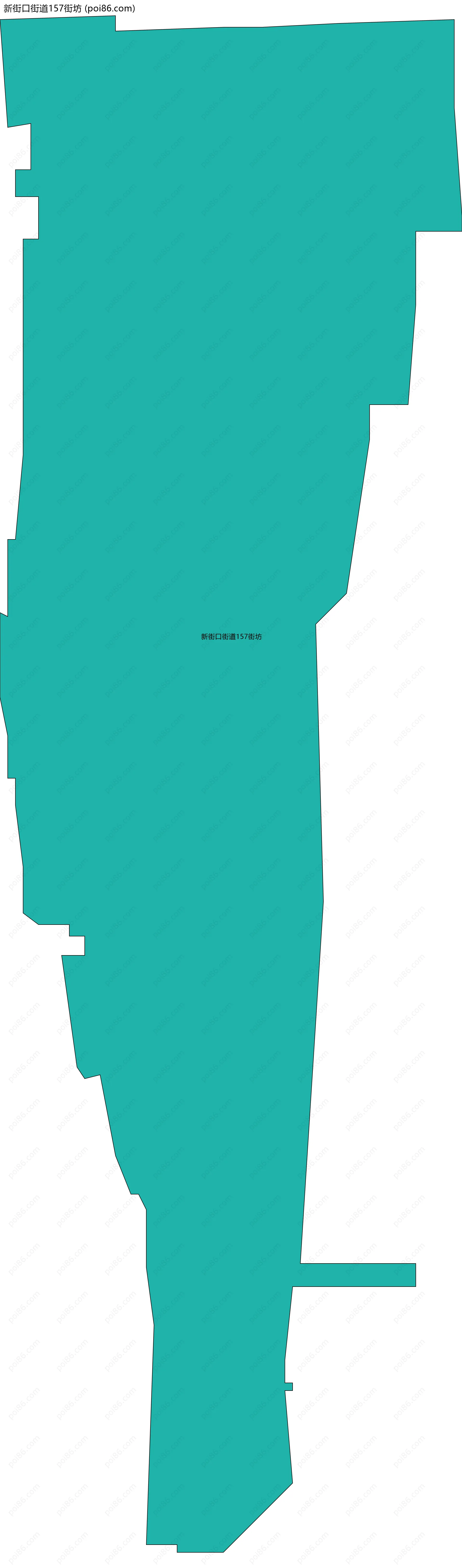 新街口街道157街坊边界地图