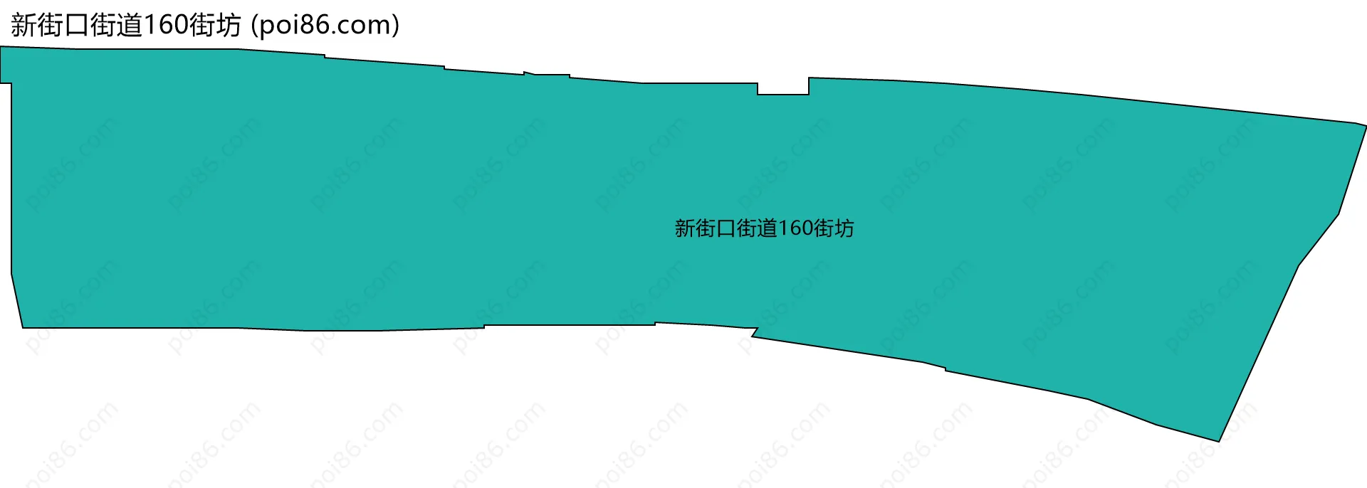 新街口街道160街坊边界地图