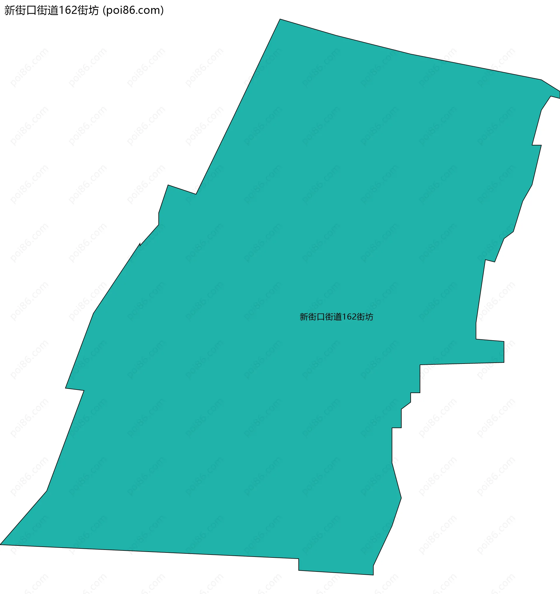 新街口街道162街坊边界地图