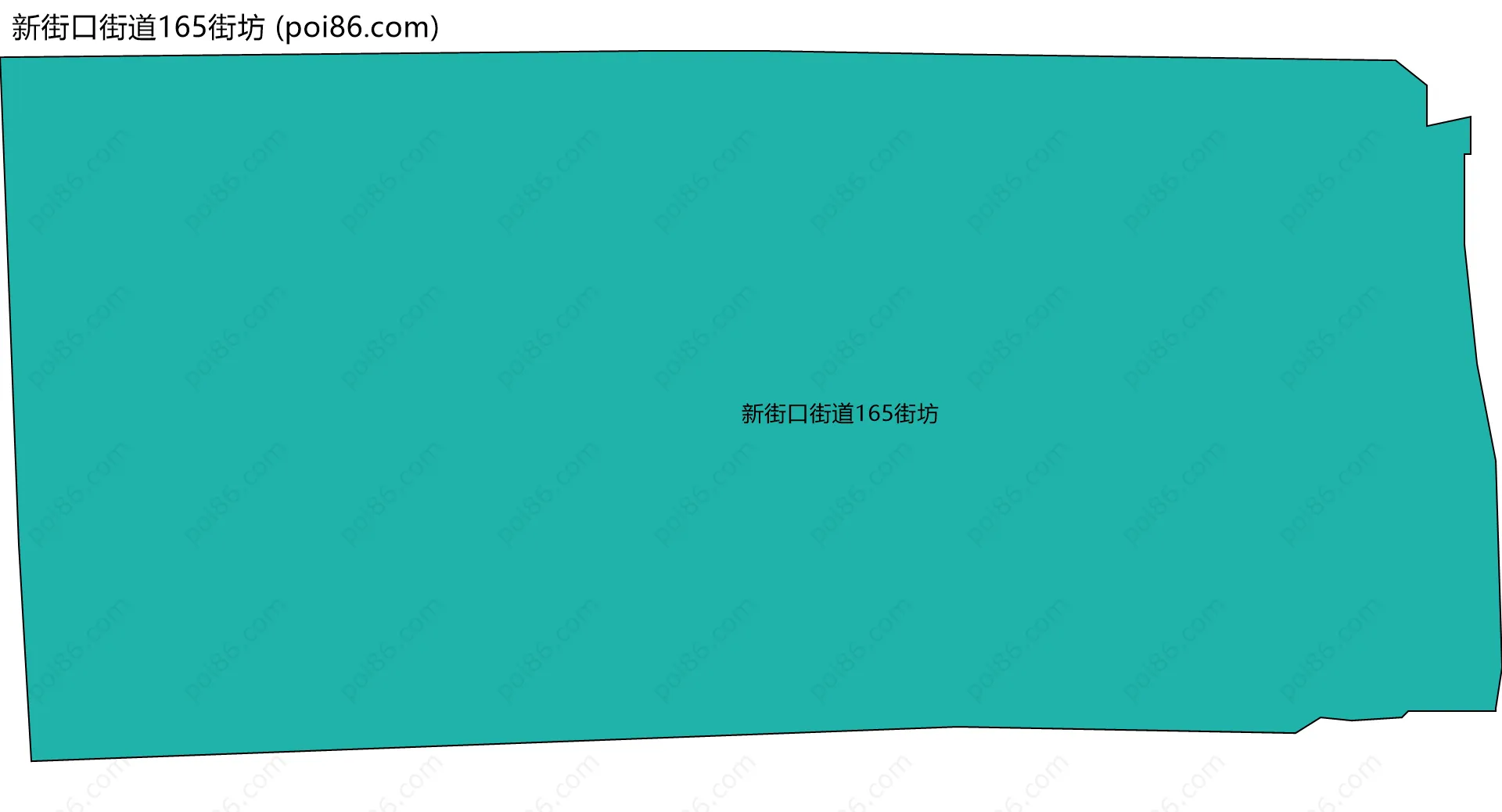 新街口街道165街坊边界地图