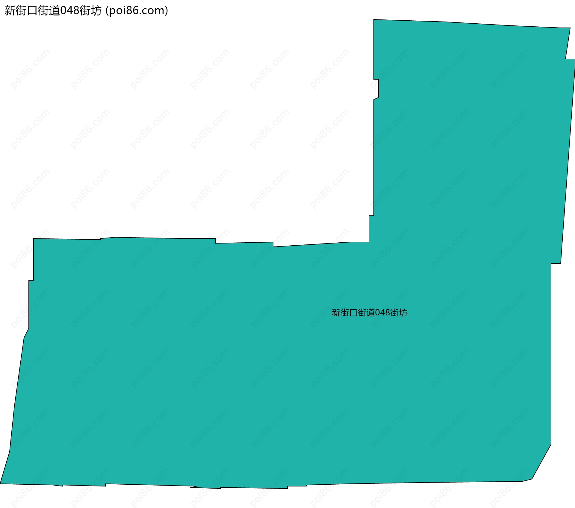 新街口街道048街坊边界地图