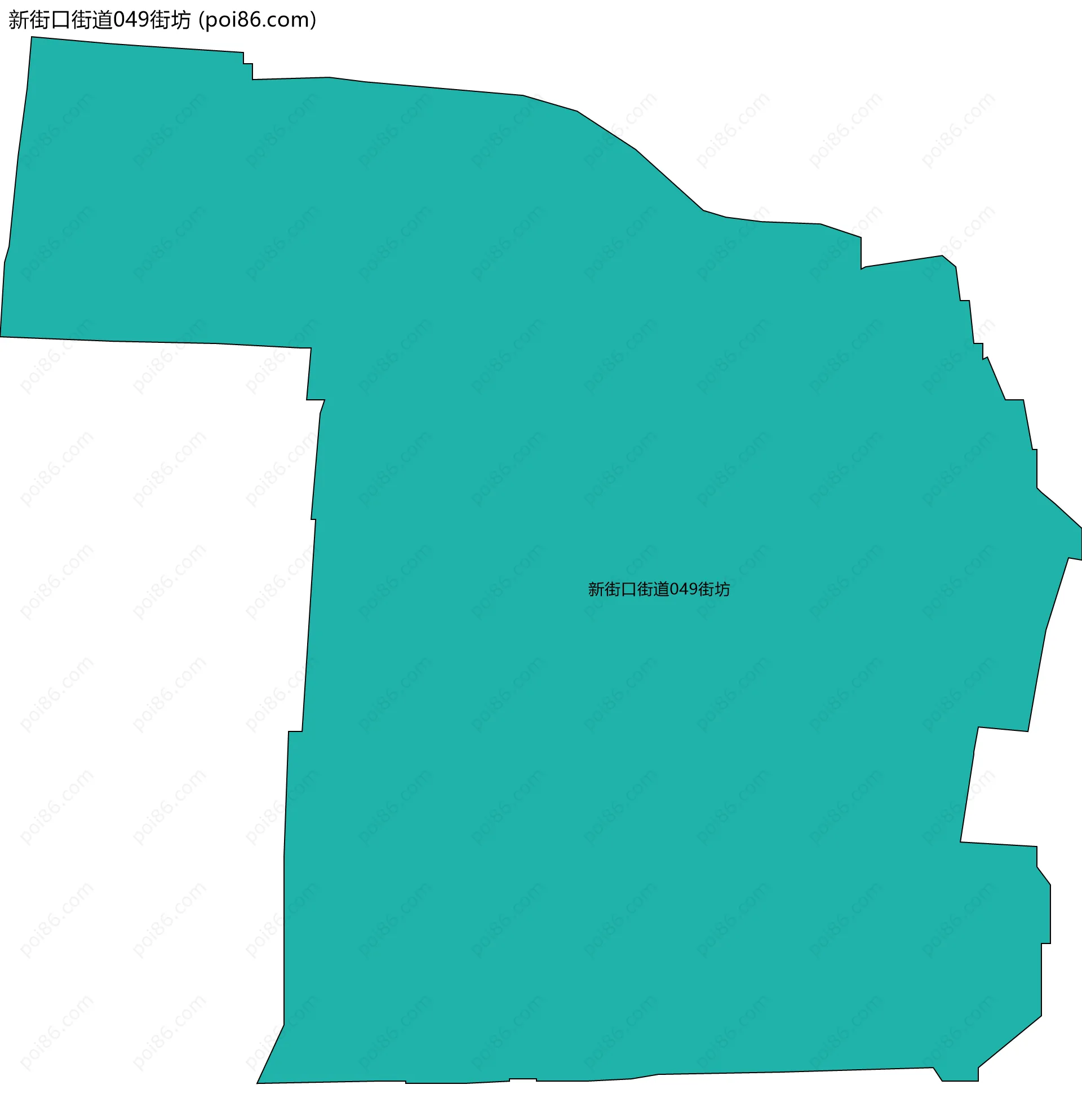 新街口街道049街坊边界地图