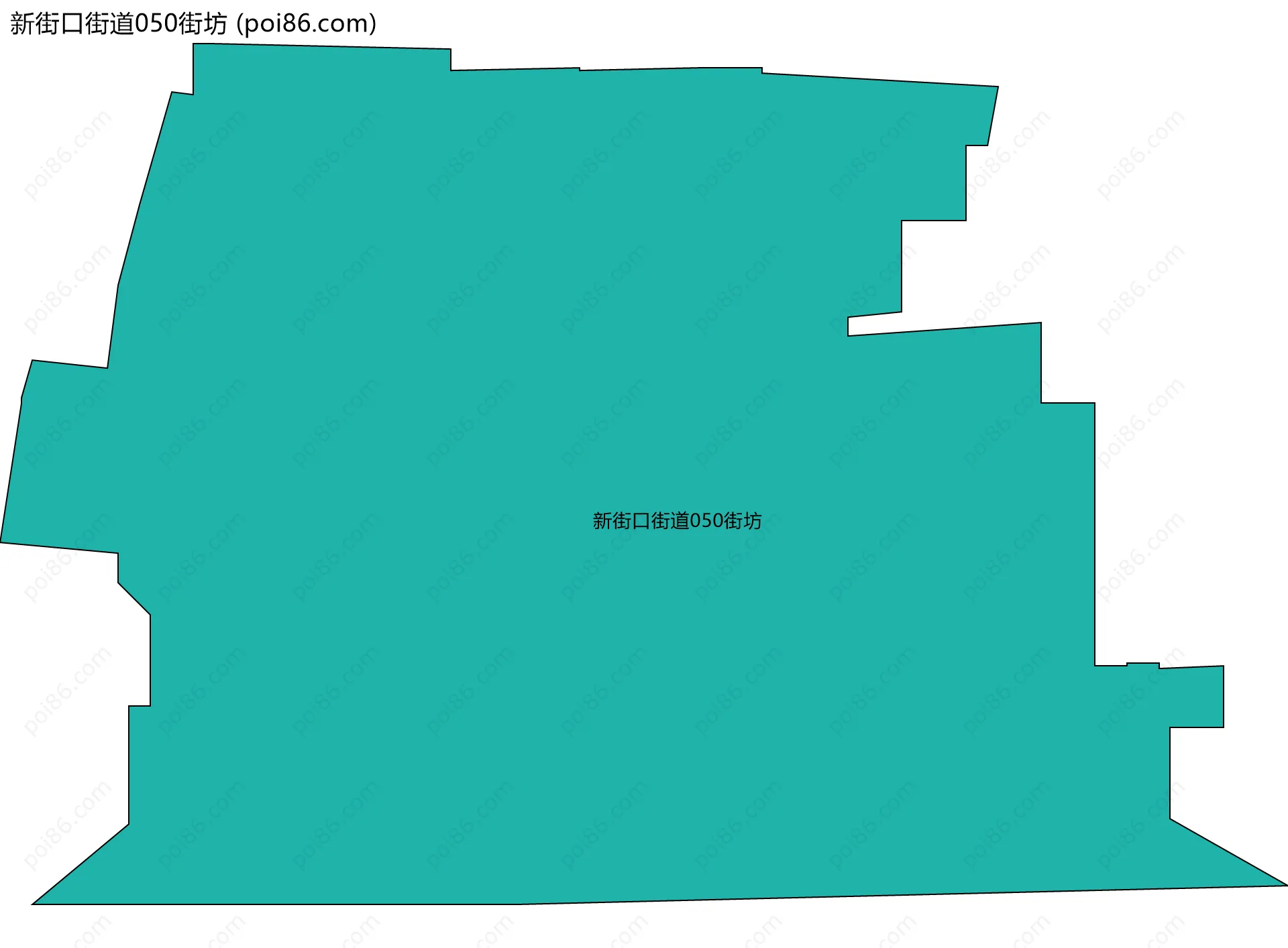 新街口街道050街坊边界地图