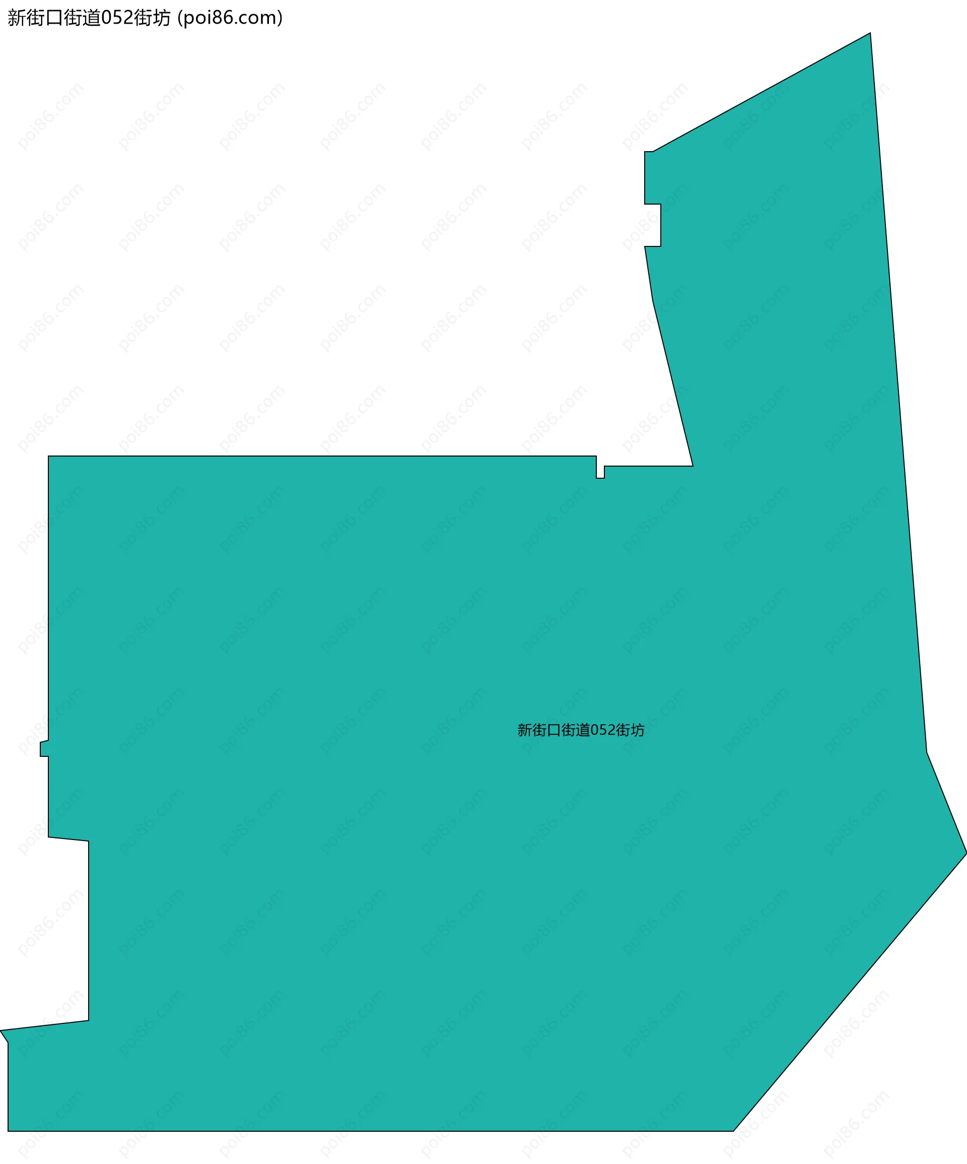 新街口街道052街坊边界地图