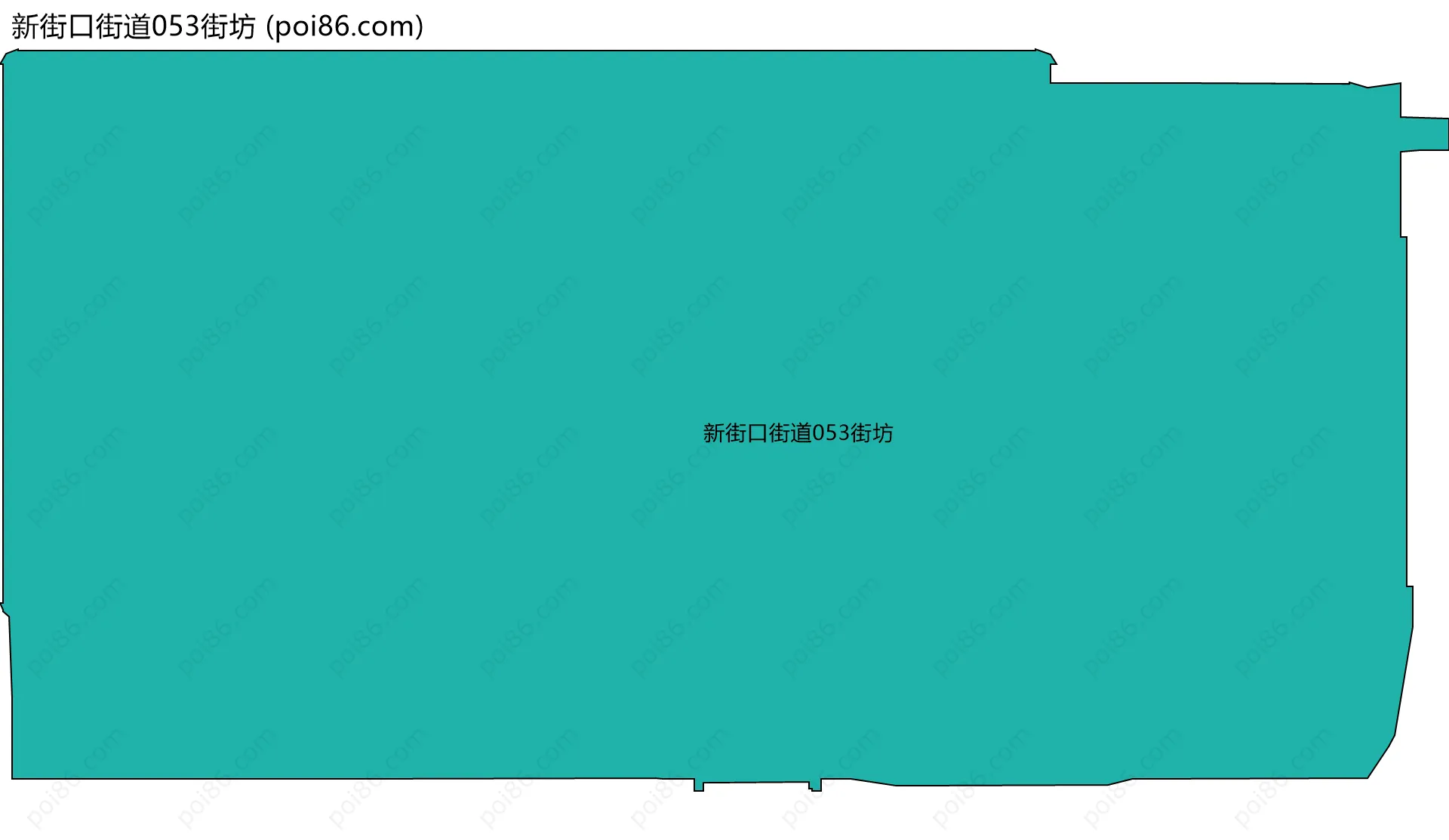 新街口街道053街坊边界地图