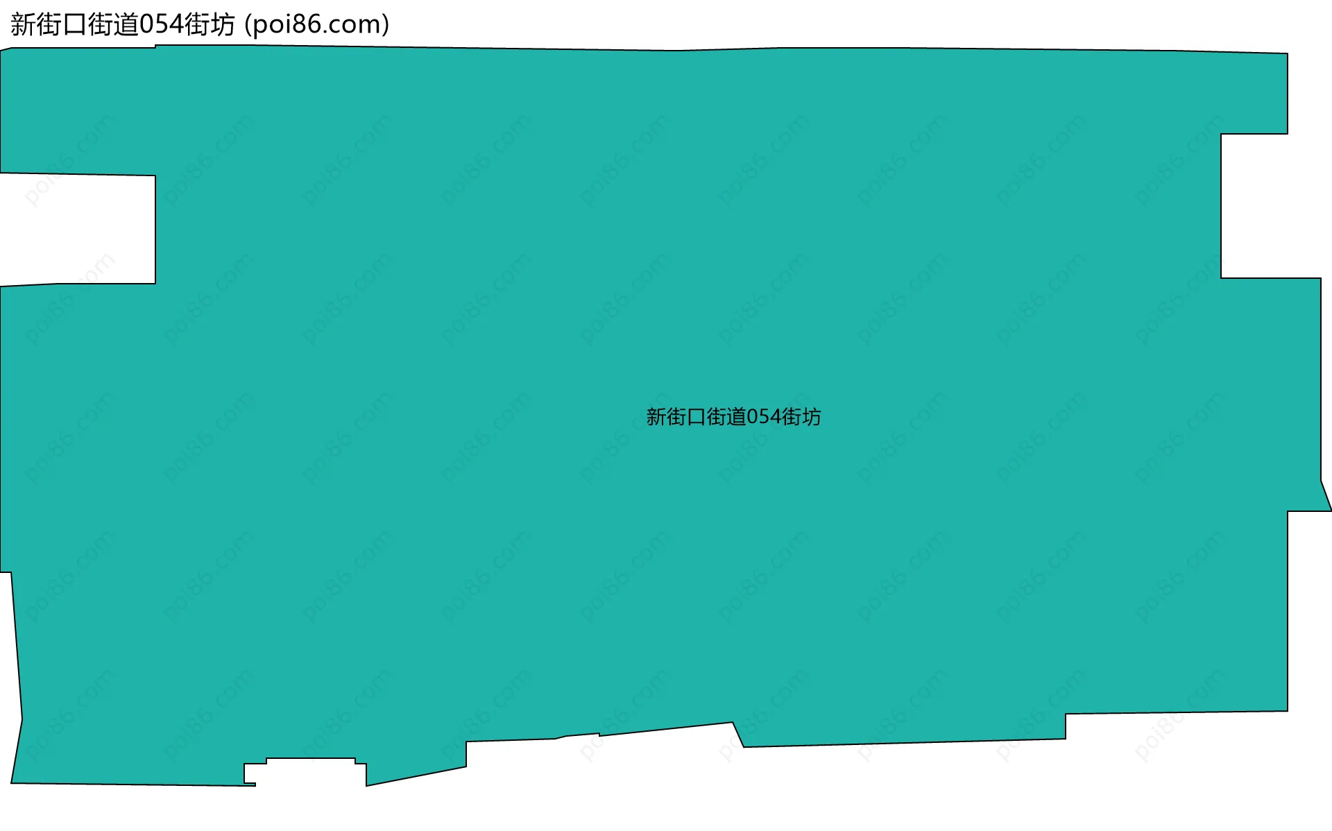 新街口街道054街坊边界地图