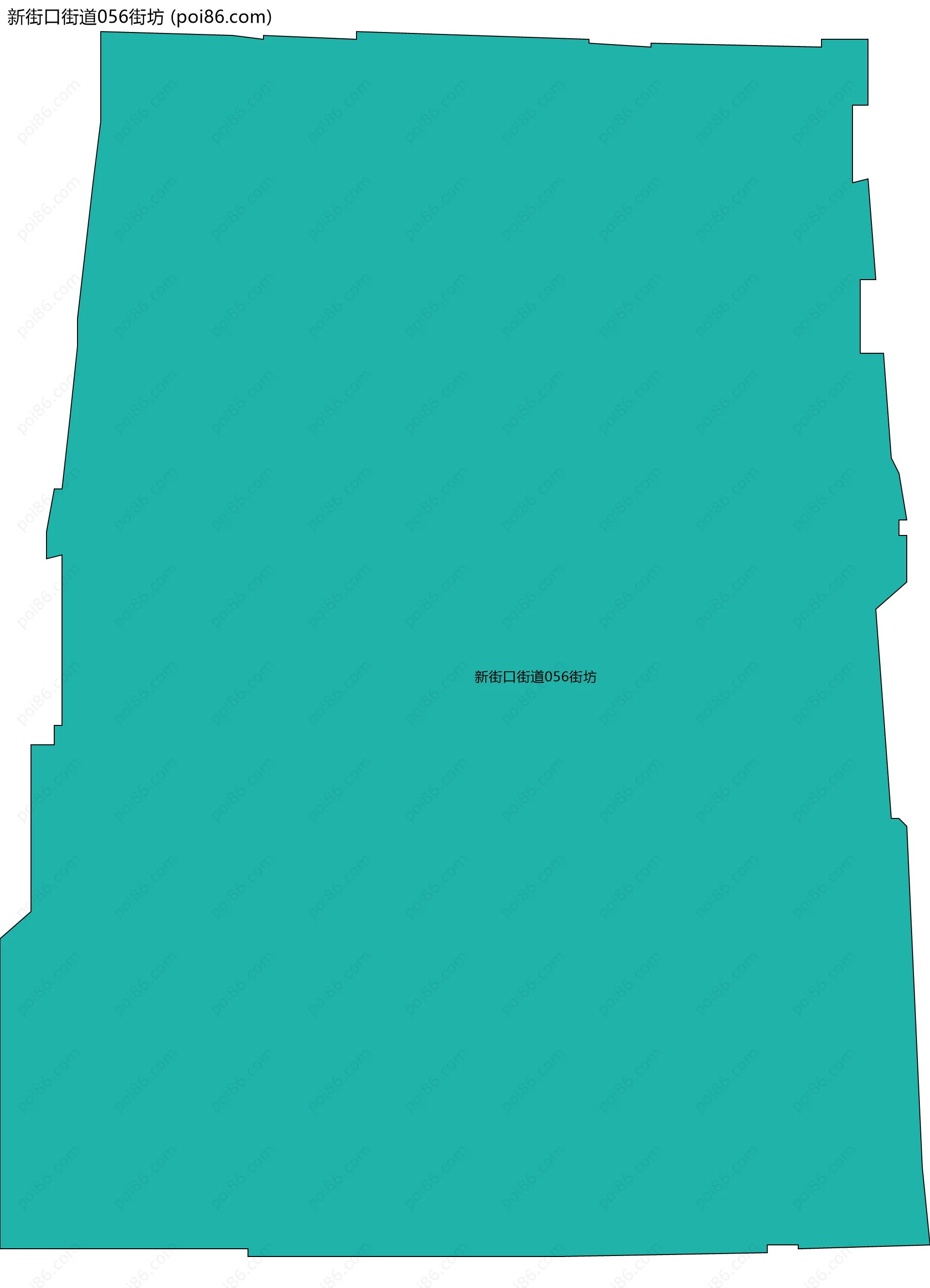 新街口街道056街坊边界地图