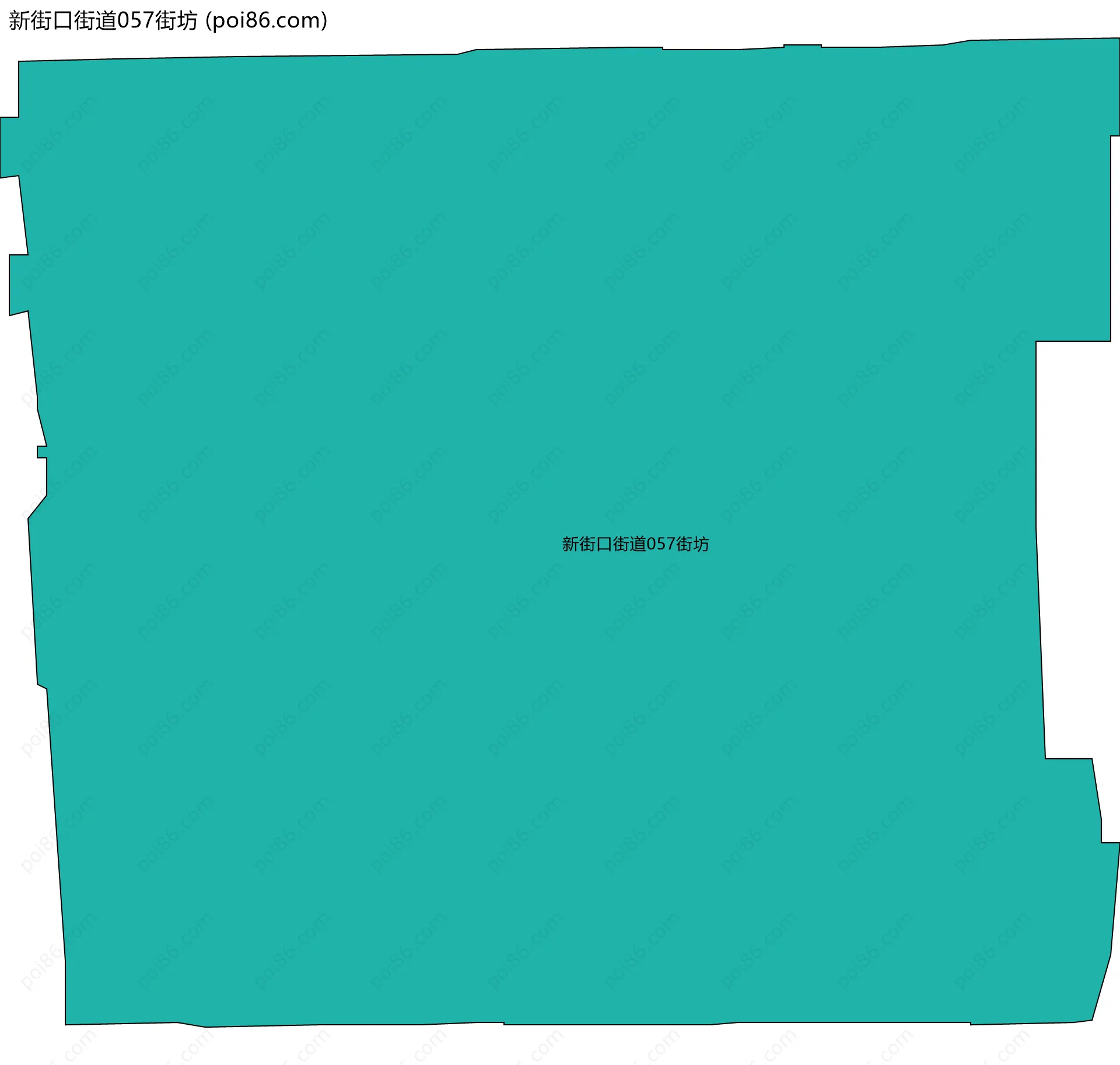 新街口街道057街坊边界地图