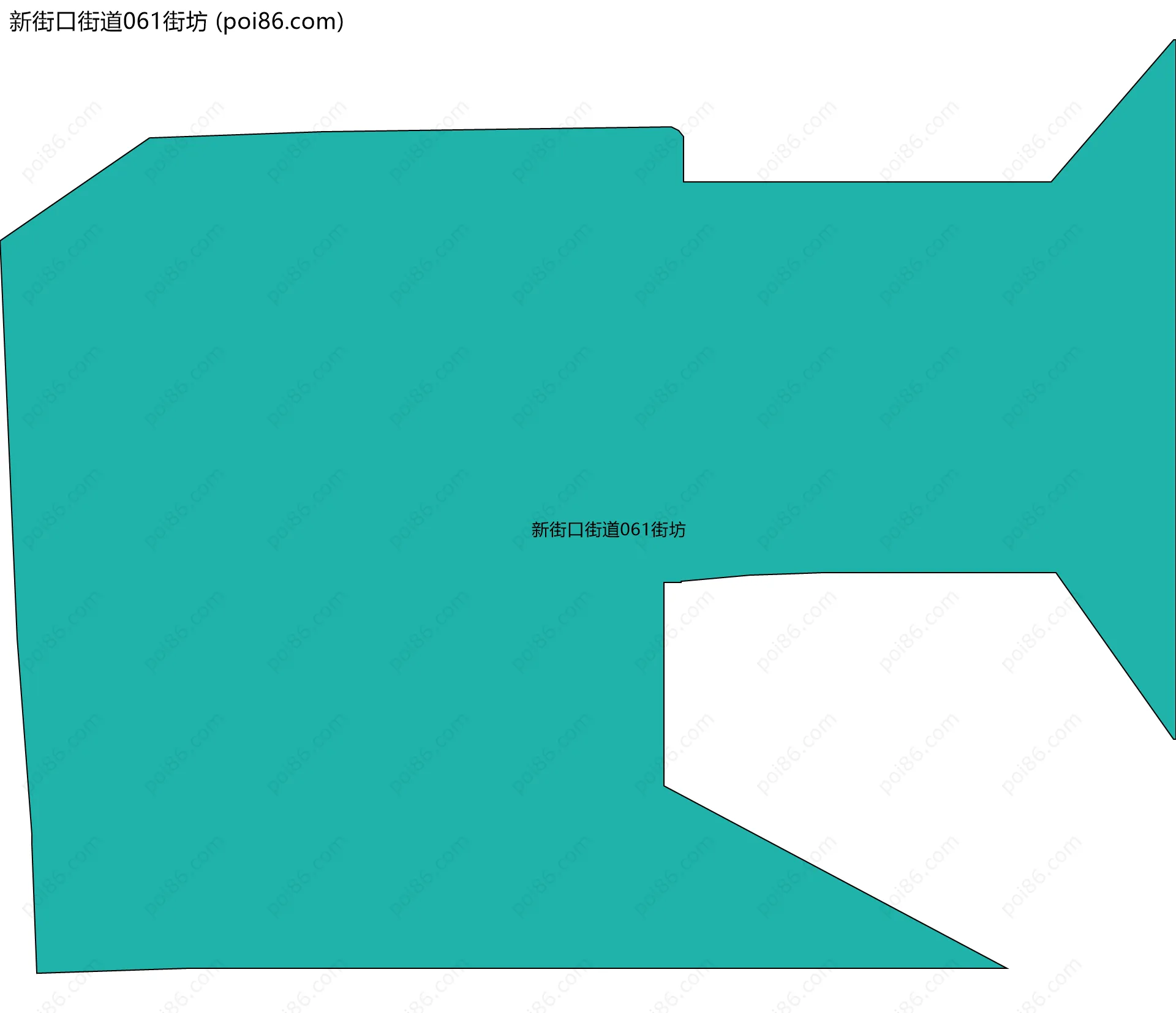 新街口街道061街坊边界地图