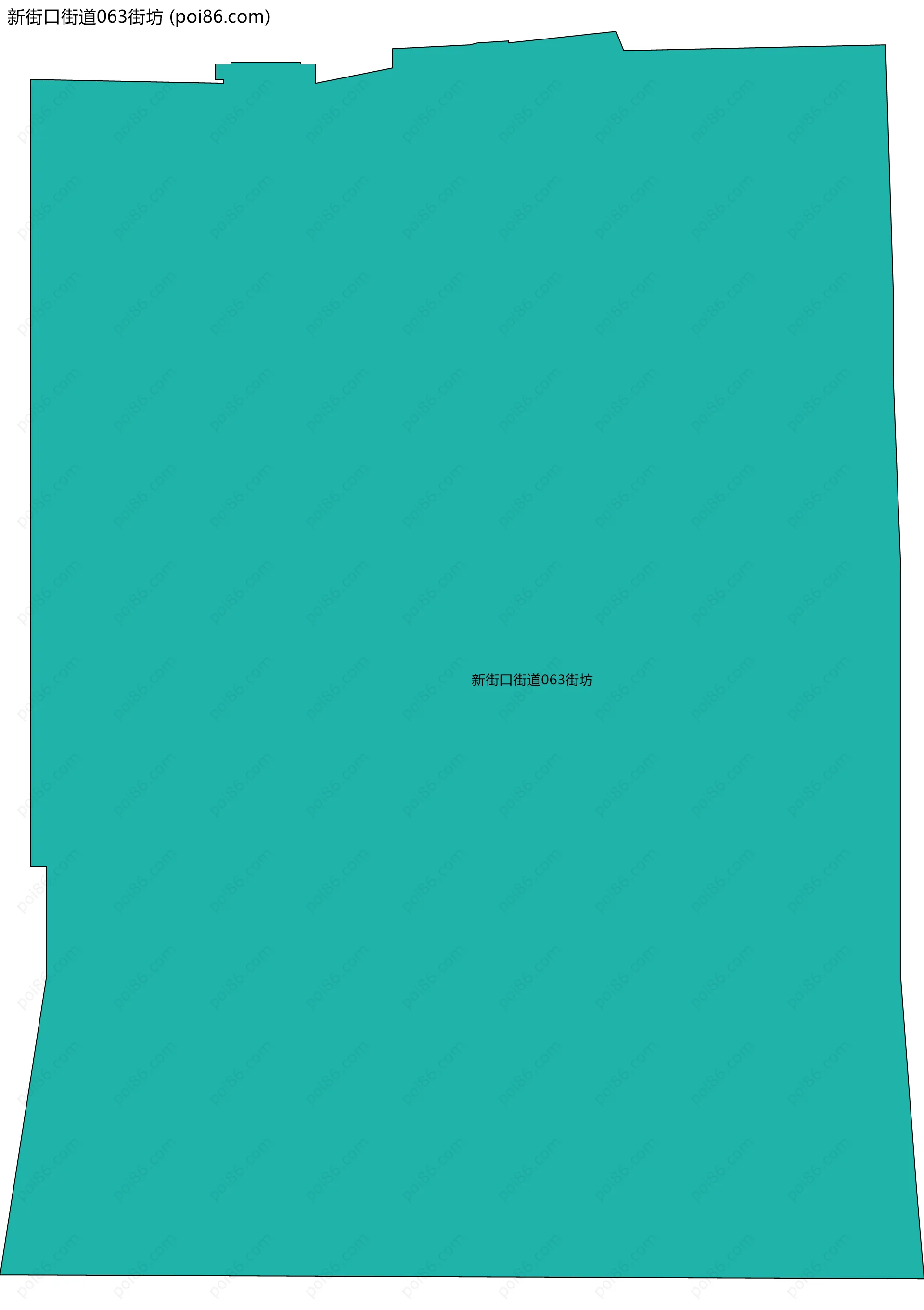 新街口街道063街坊边界地图