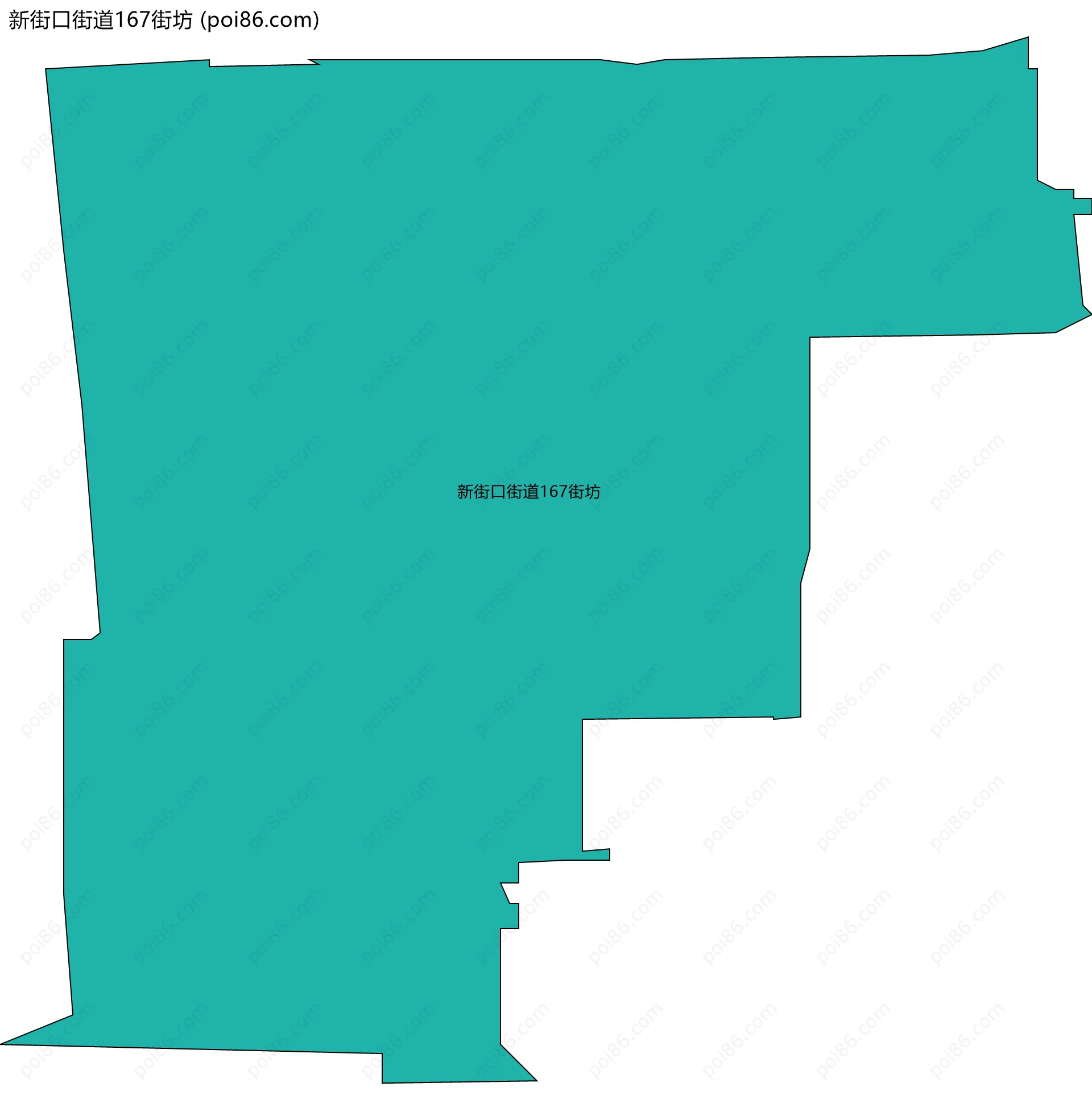 新街口街道167街坊边界地图