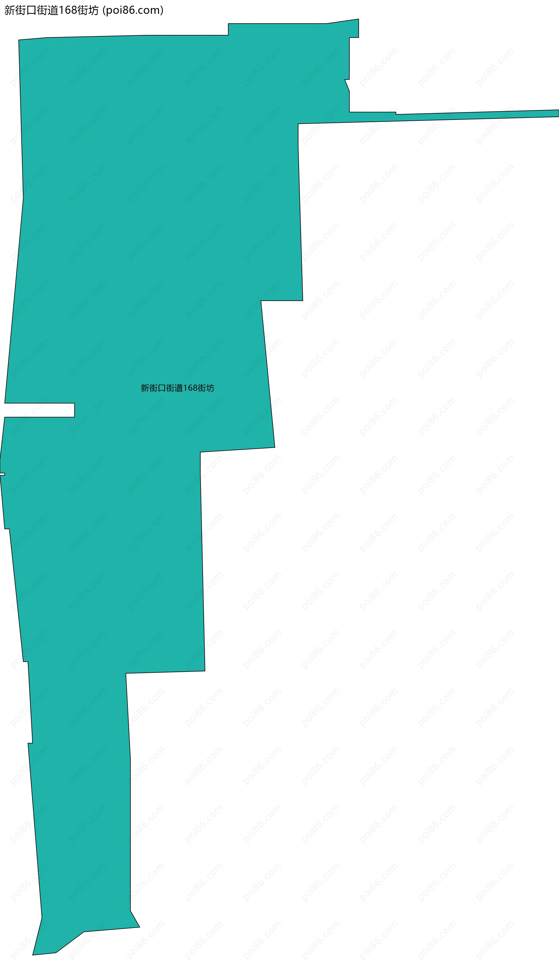 新街口街道168街坊边界地图