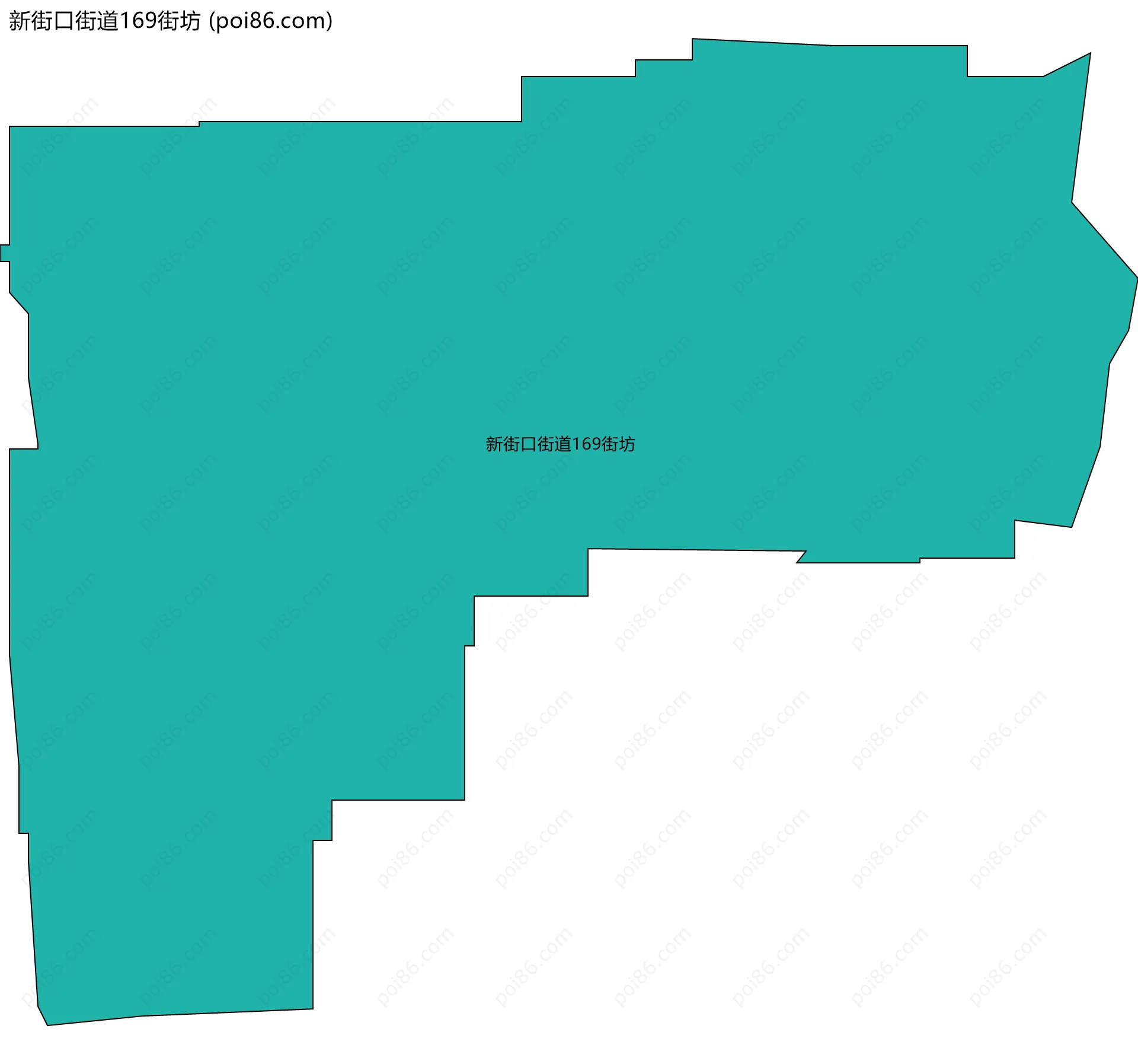 新街口街道169街坊边界地图