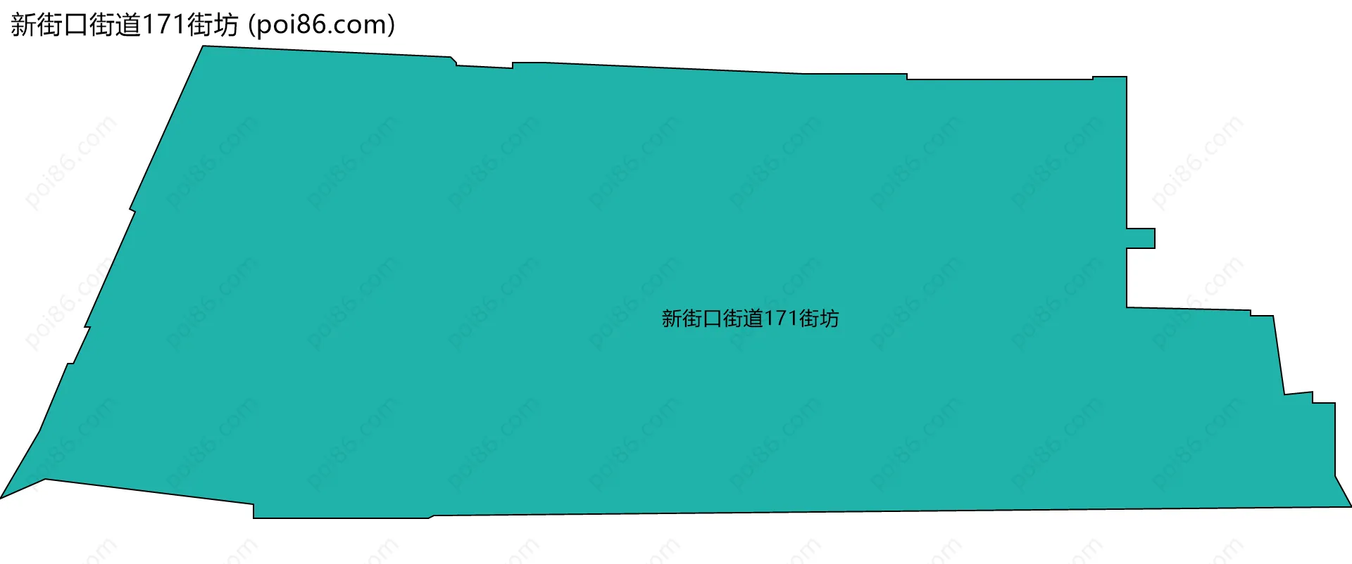 新街口街道171街坊边界地图