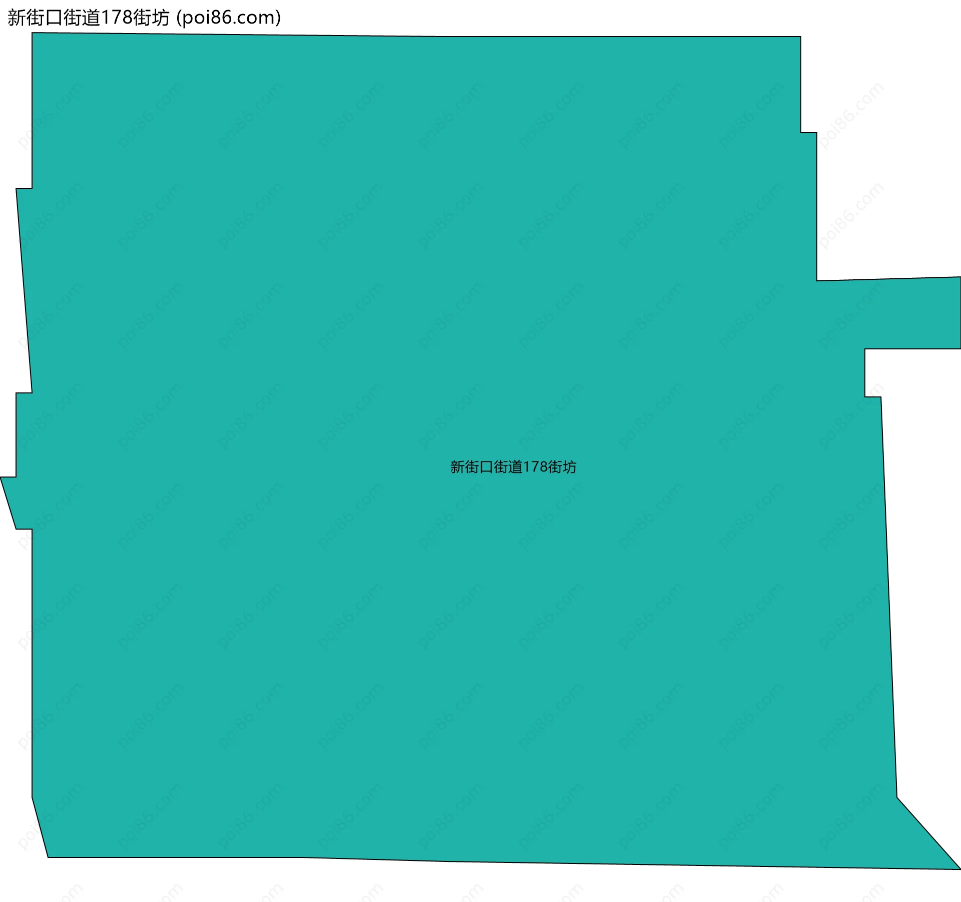 新街口街道178街坊边界地图