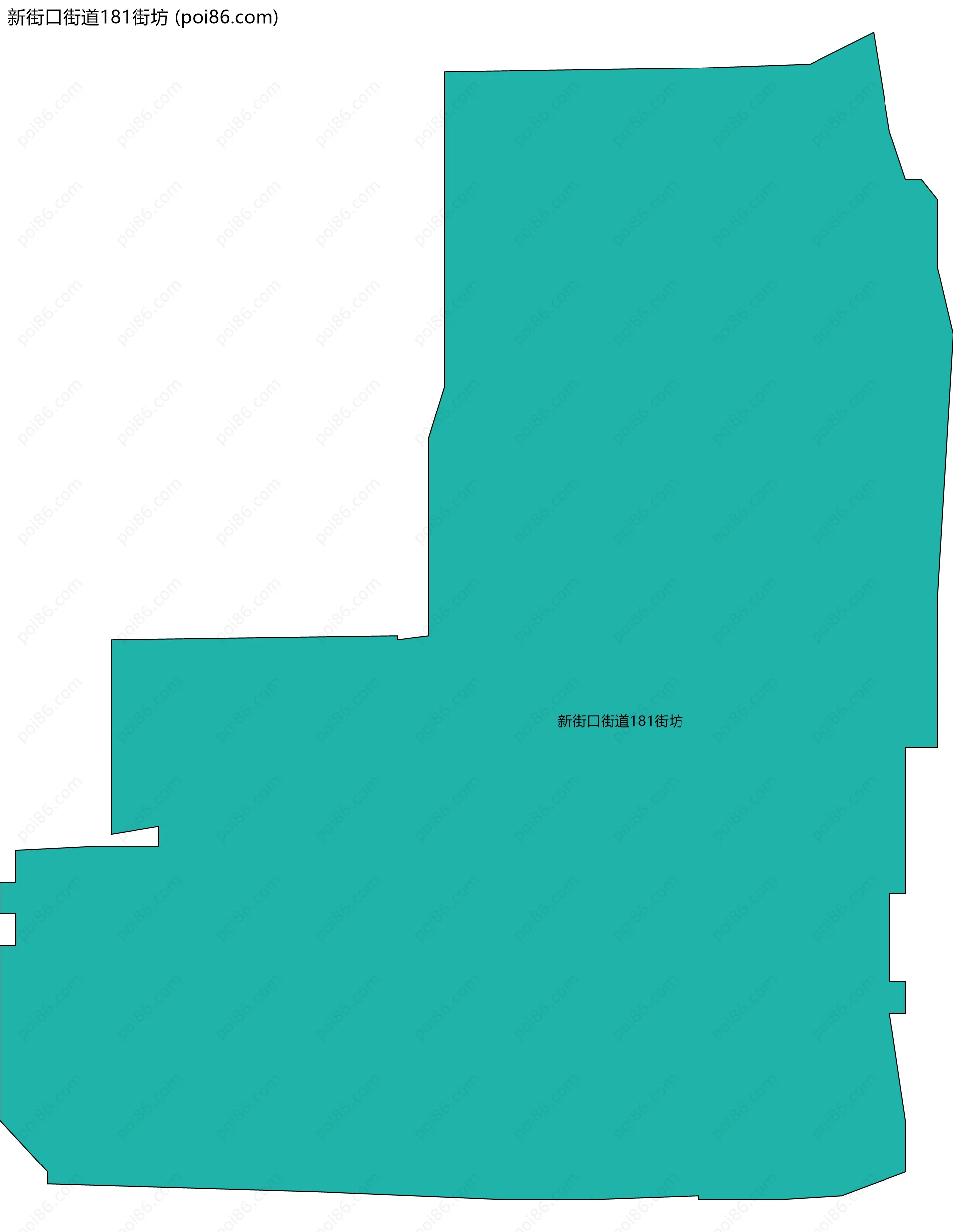 新街口街道181街坊边界地图