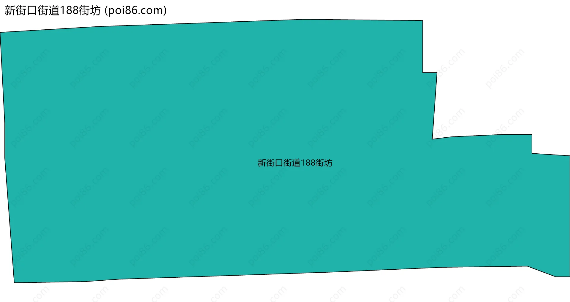 新街口街道188街坊边界地图