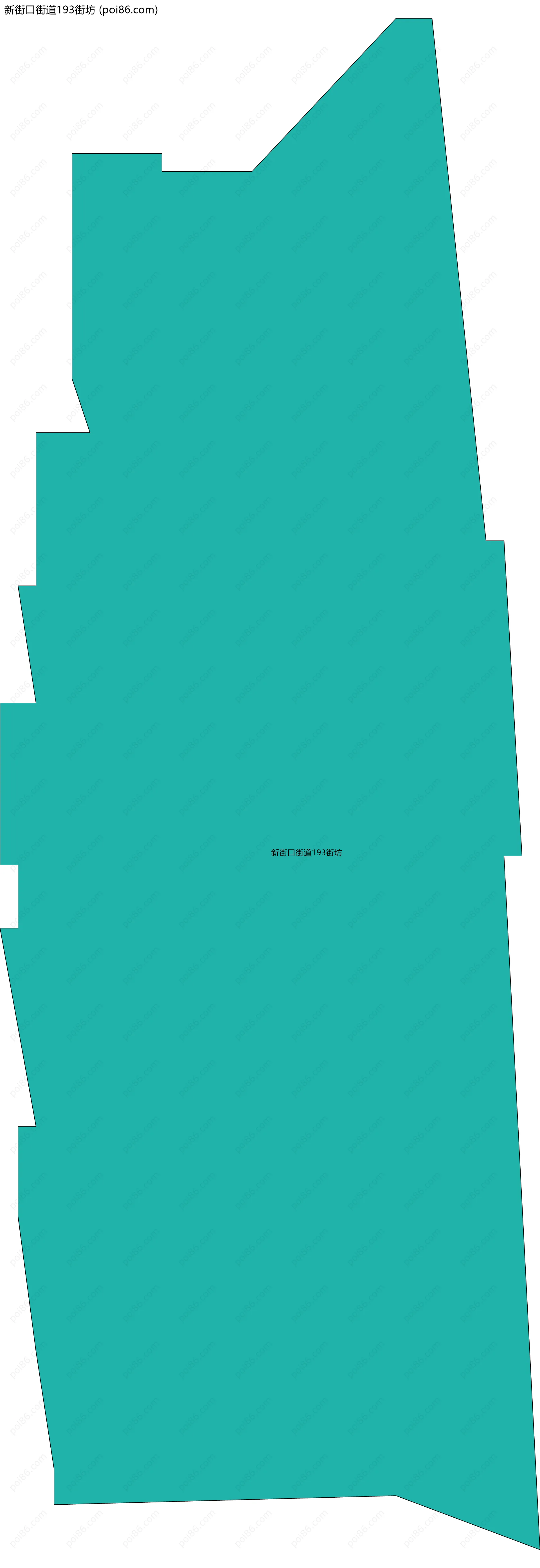 新街口街道193街坊边界地图