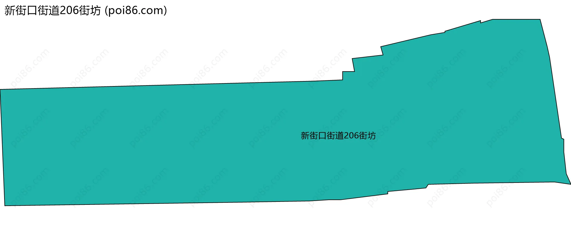 新街口街道206街坊边界地图