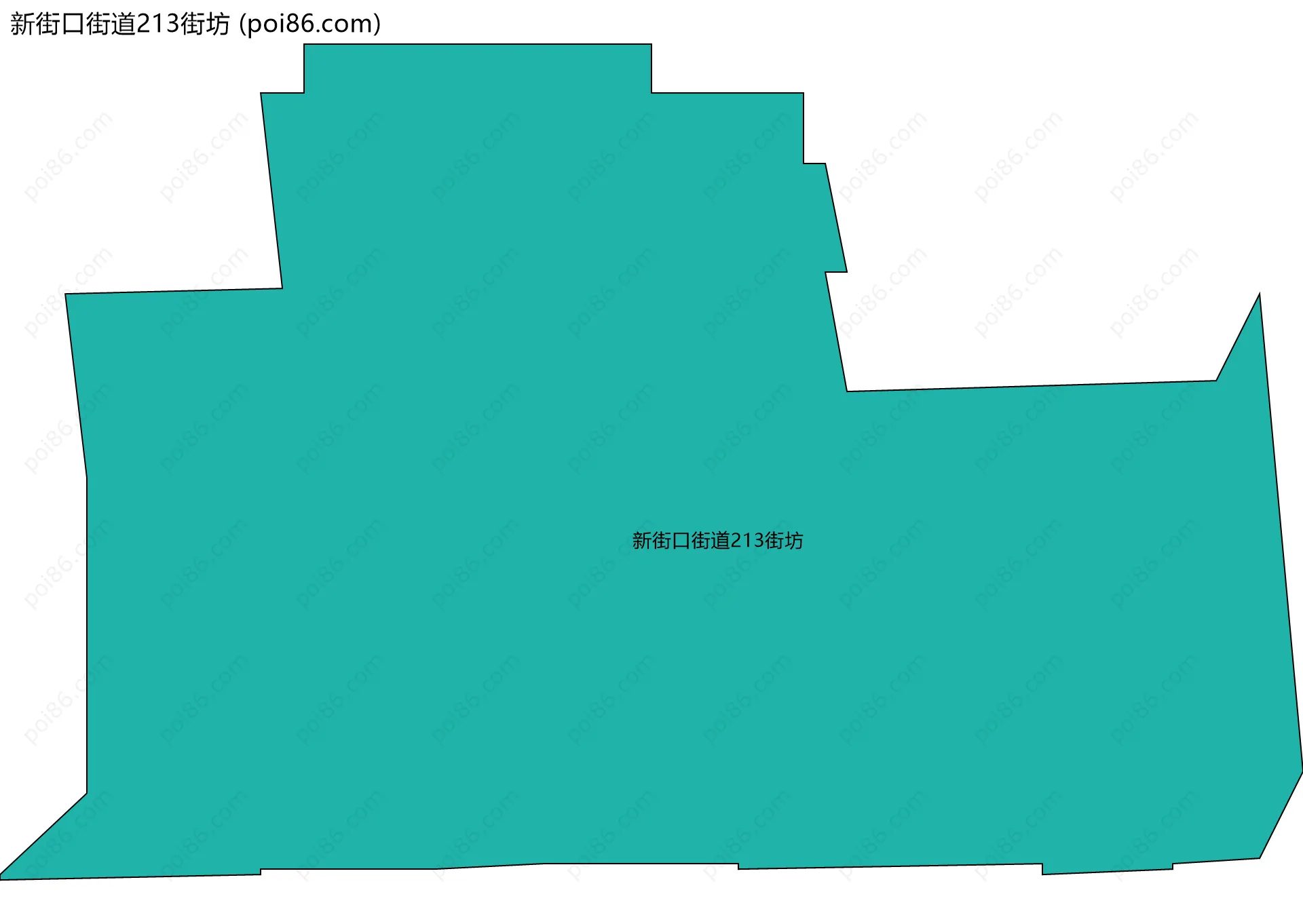 新街口街道213街坊边界地图