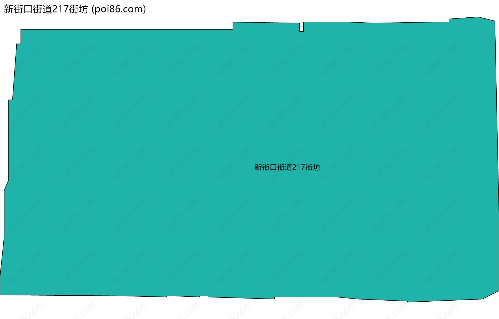 新街口街道217街坊边界地图
