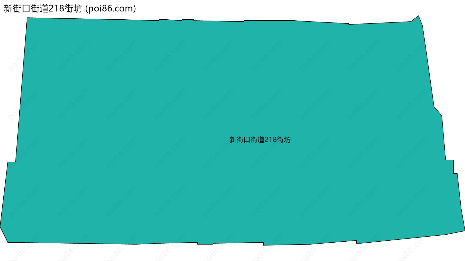 新街口街道218街坊边界地图