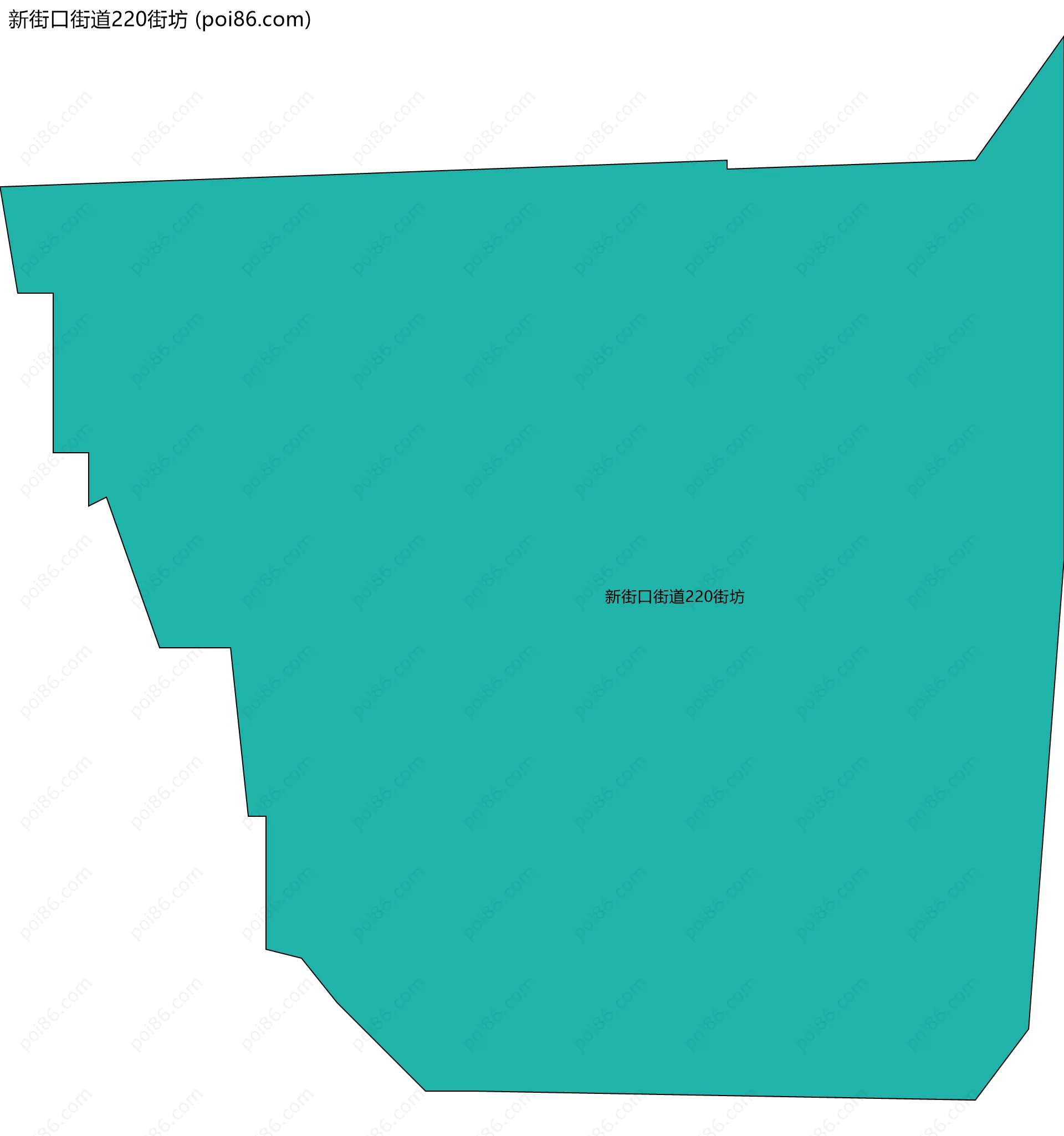 新街口街道220街坊边界地图