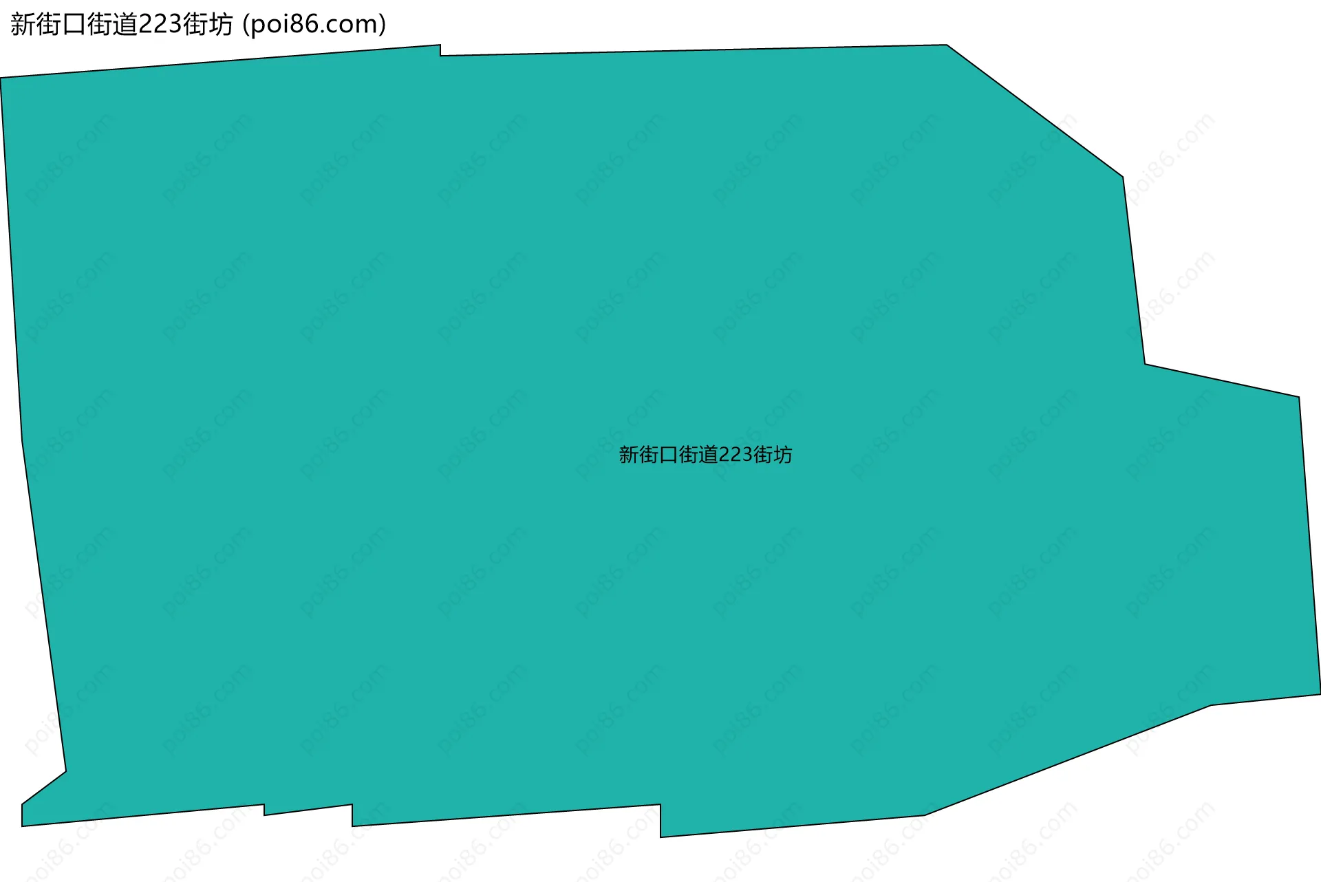 新街口街道223街坊边界地图