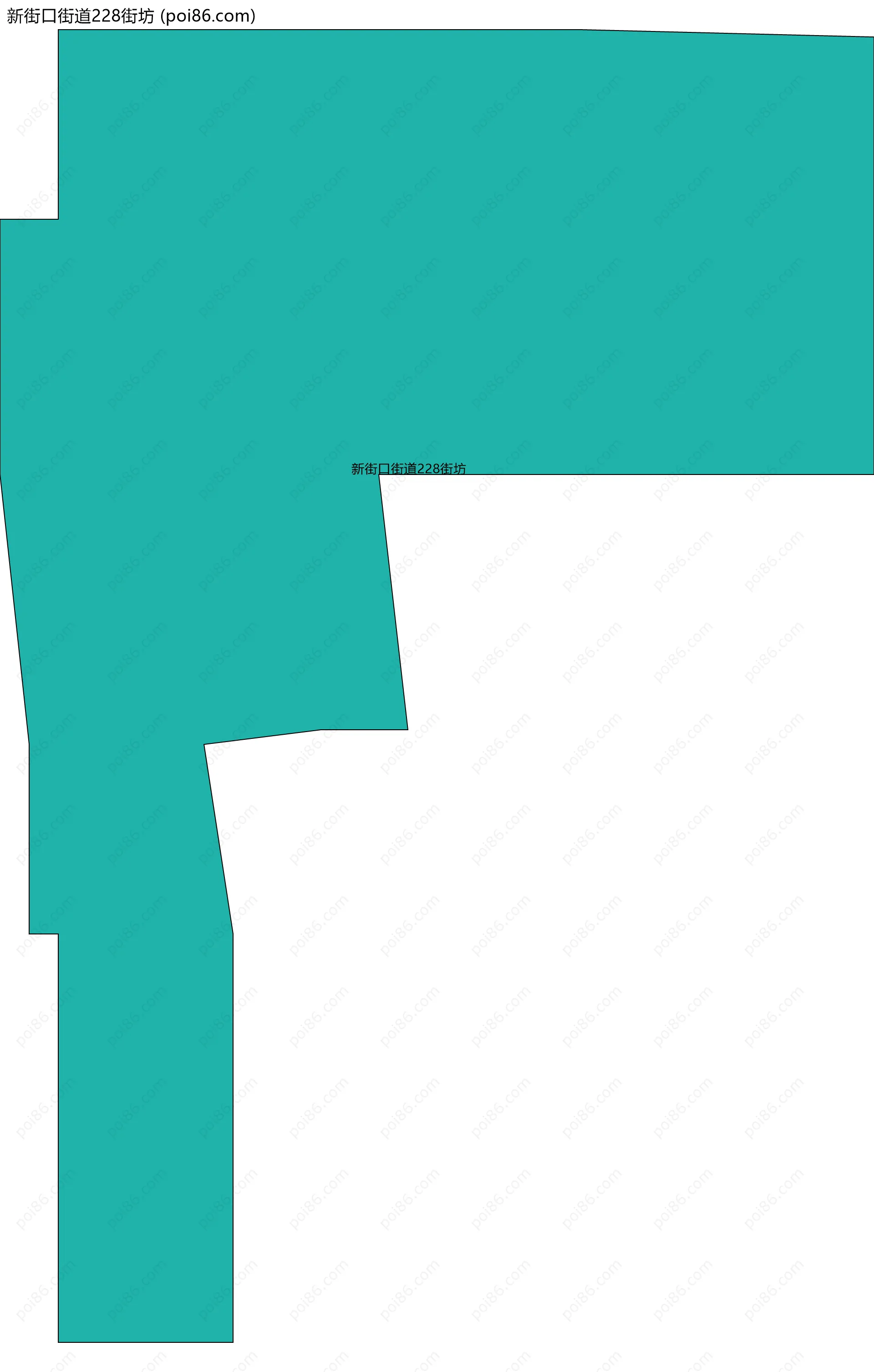 新街口街道228街坊边界地图