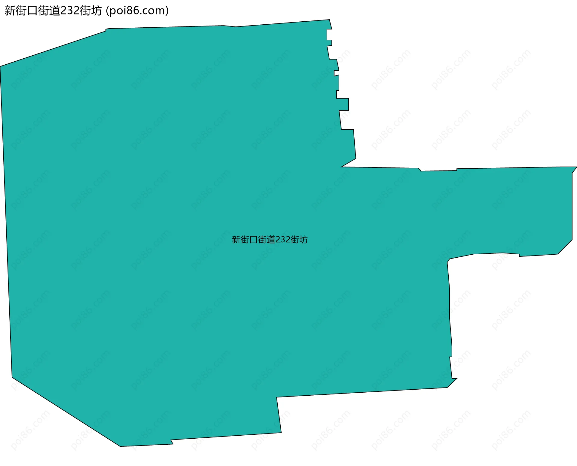 新街口街道232街坊边界地图
